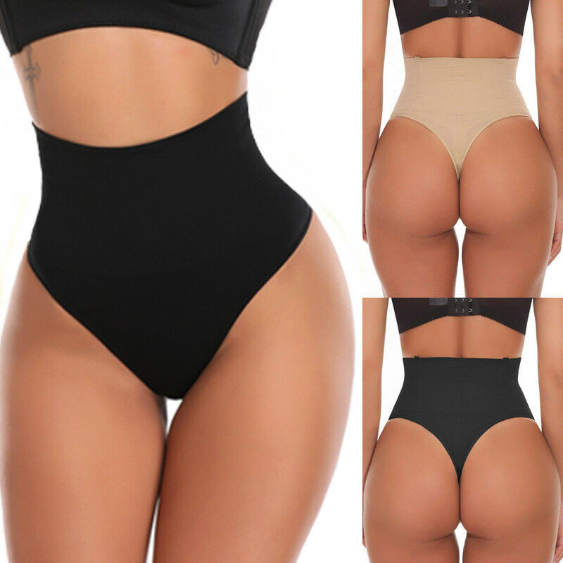 5pc Women Tummy Control Thong Shapewear High Waist Shaping Underwear Body Shaper