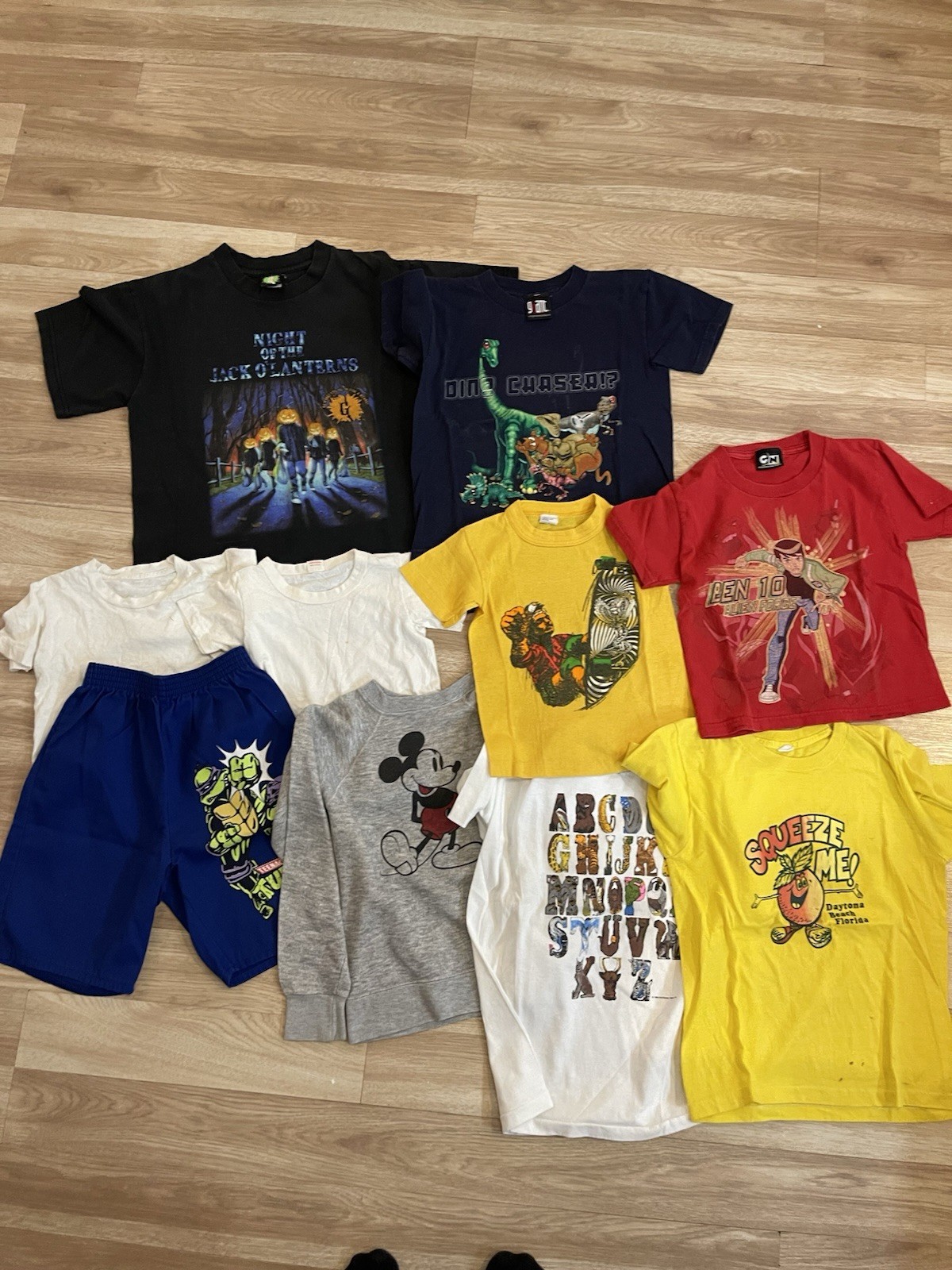 Vintage Boys T Shirt Lot Of 10 Cartoon Network Goosebumps Ninja Turtles Skate