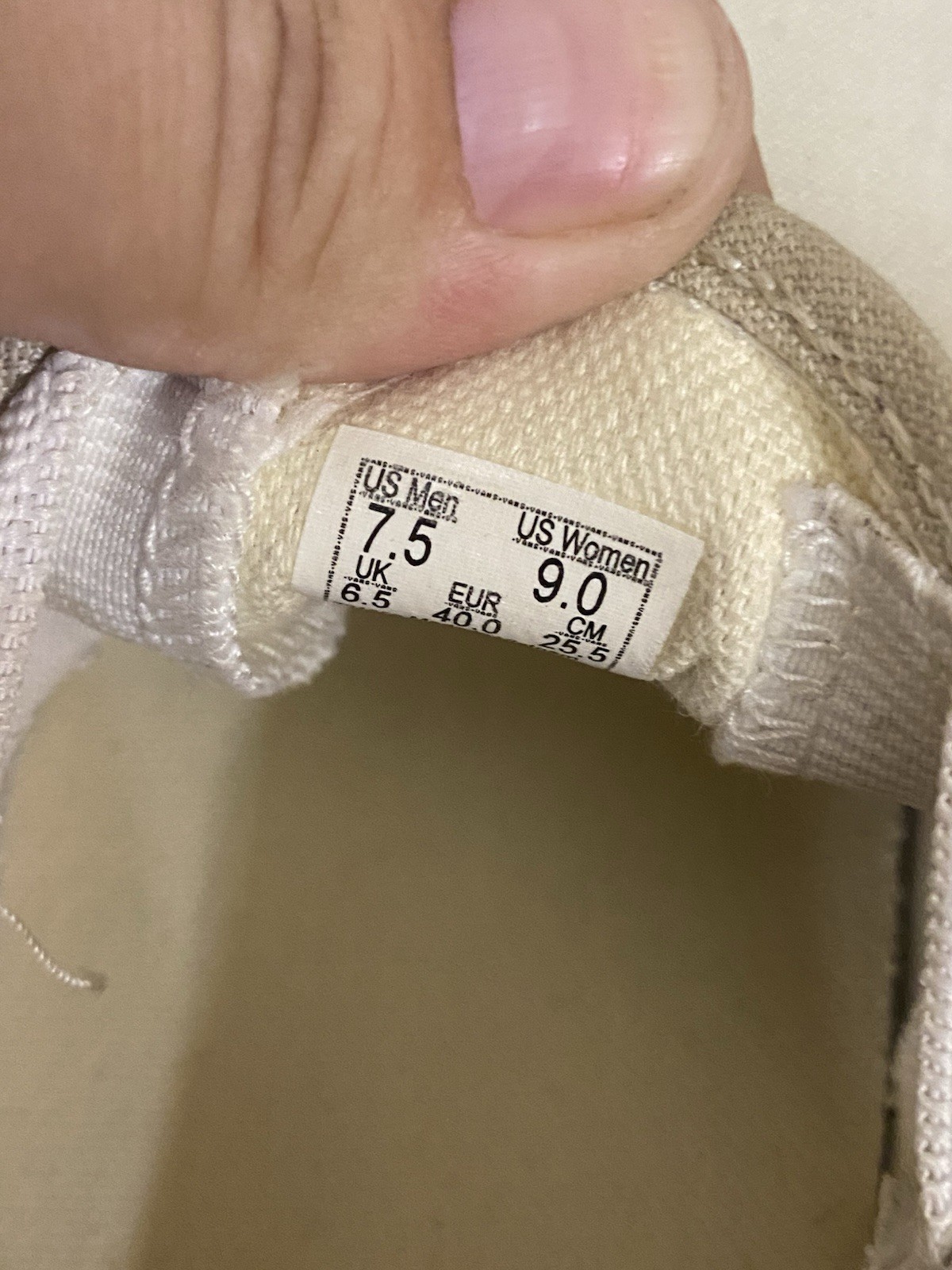 VANS Classic Slip-On Beige Solid Low Top Slip On Sneakers Rubber Outsole