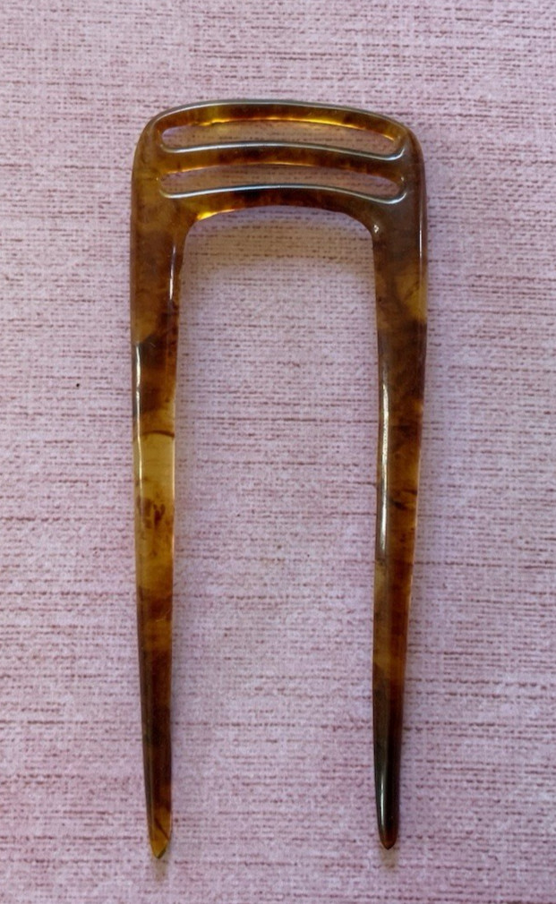 Lot of 4 Antique Victorian Style Faux Tortoise Shell Hair Combs