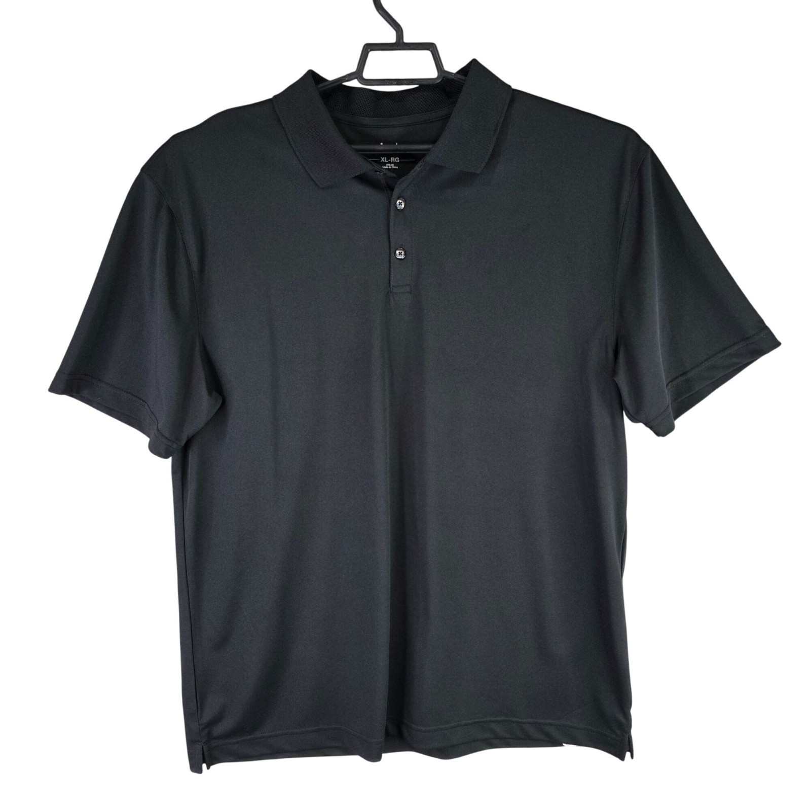 Mens Cintas Black Polo Shirt Short Sleeve 100% Polyester Classic Fit Size XL