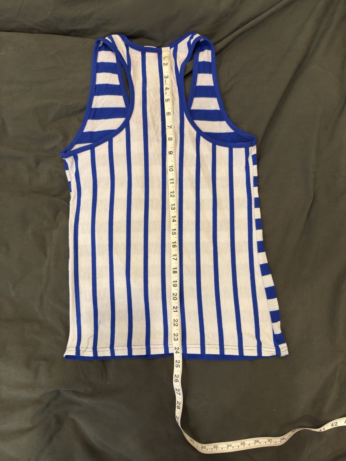Women’s Blue And White Tank Top Size M Medium In Great Condition