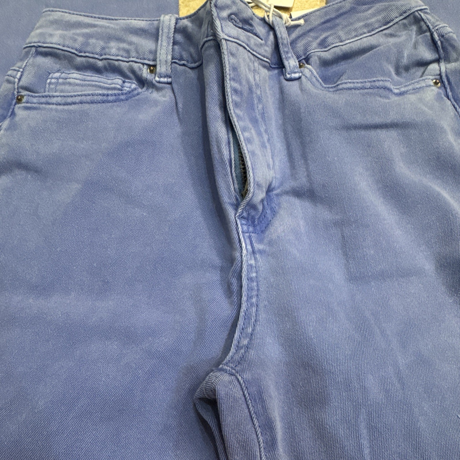 Zenana Women’s Blue Denim Wide-Leg Jeans Cotton Spandex Solid Regular Size S