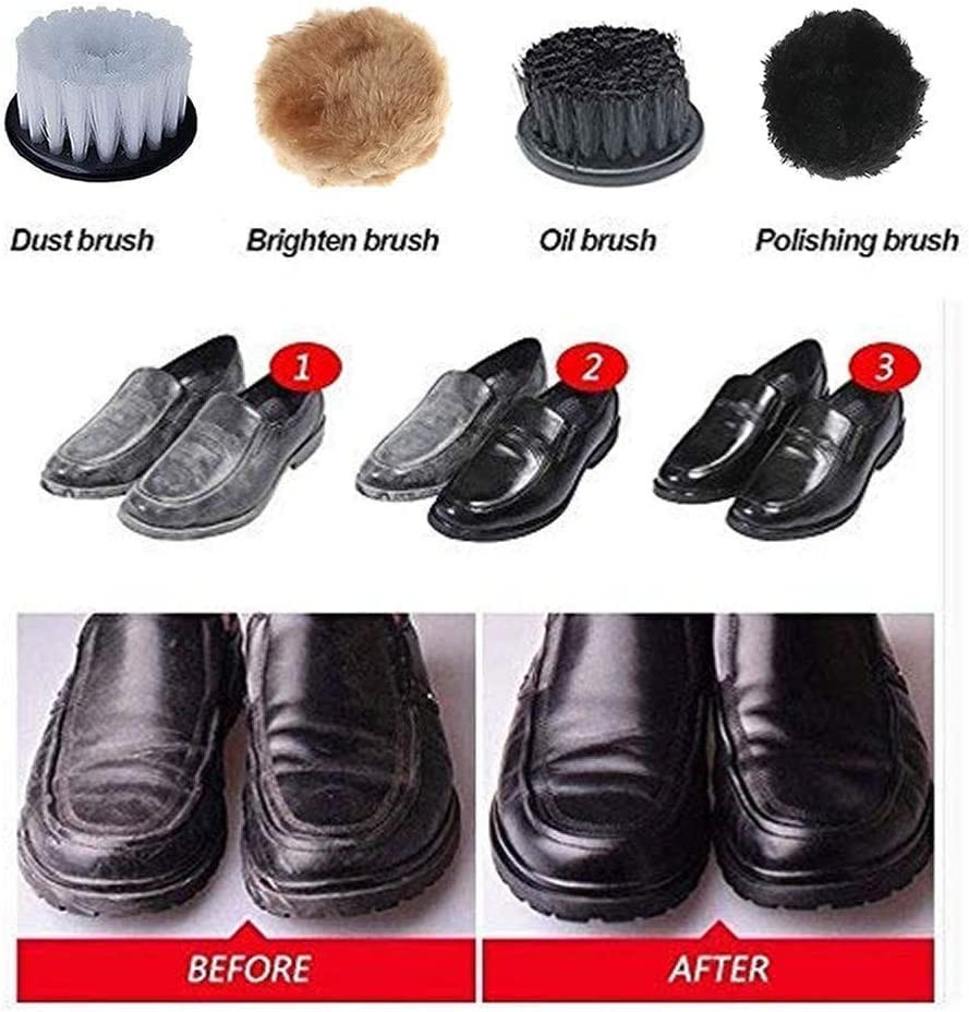 Shoe Shine Kit Electric Shoe Polisher Brush Shoe Shiner Dust Cleaner Portable