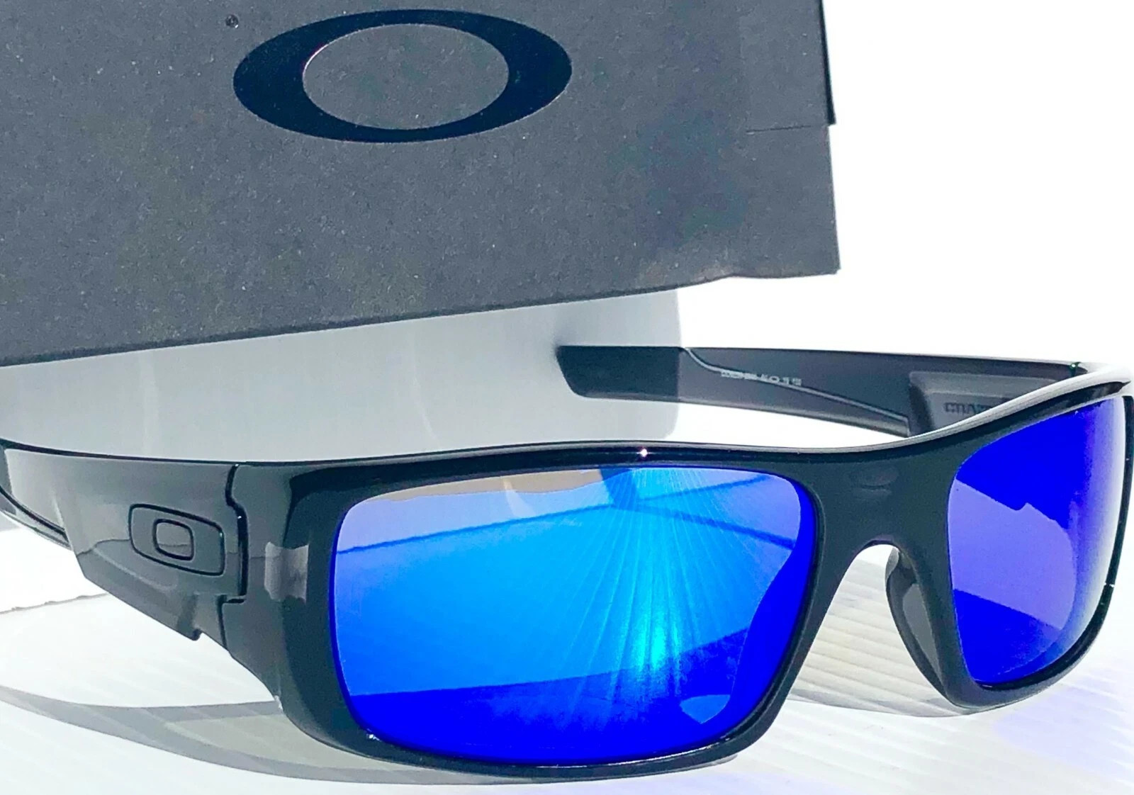 NEW* OAKLEY CRANKSHAFT Black Ink POLARIZED Galaxy Blue Sunglass 9239