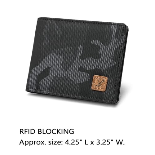 RFID Wallets Bifold Simple Synthetic – black