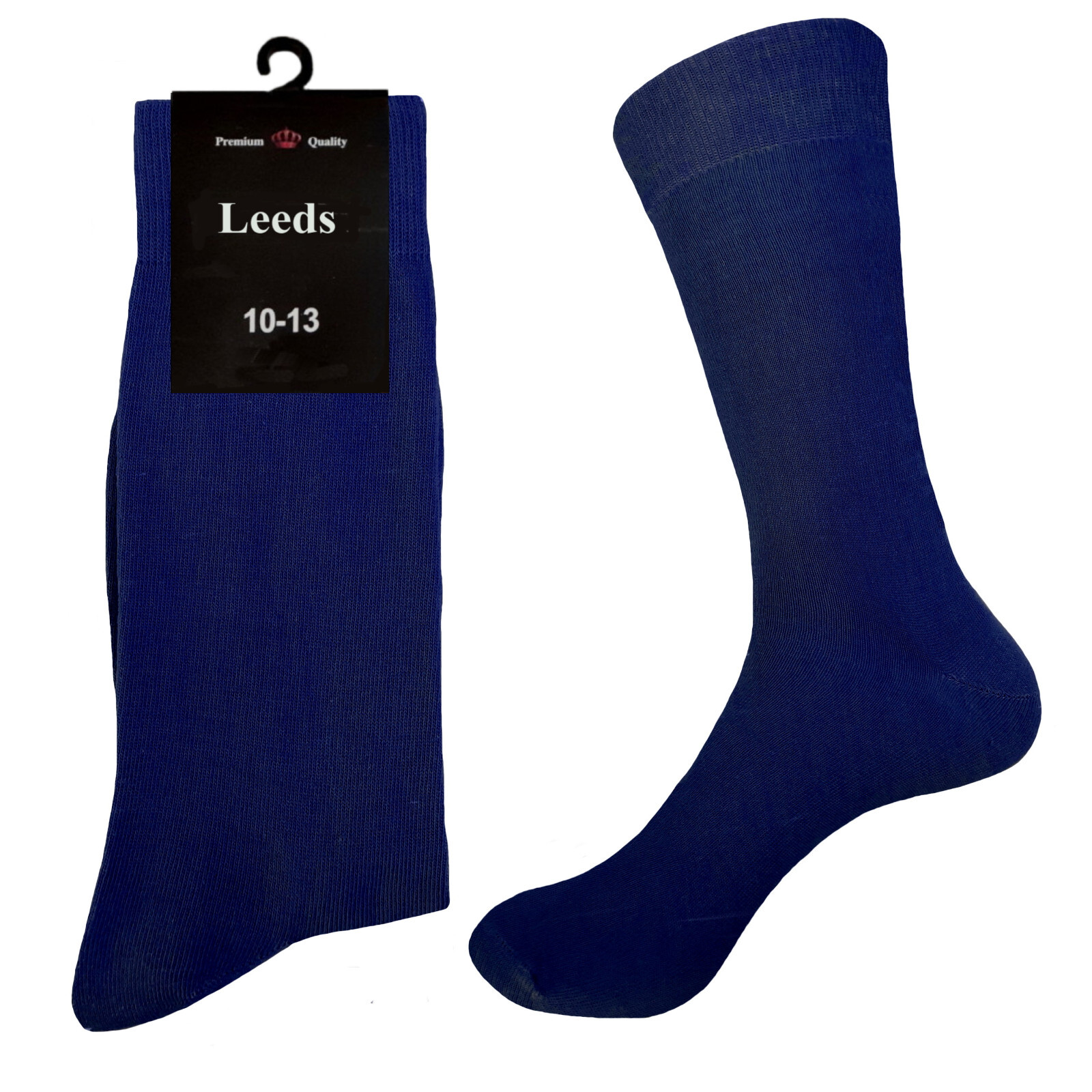 6 Pair SOLID COLORS NATURAL COTTON Multicolor Men’s COTTON Dress Socks 10-13