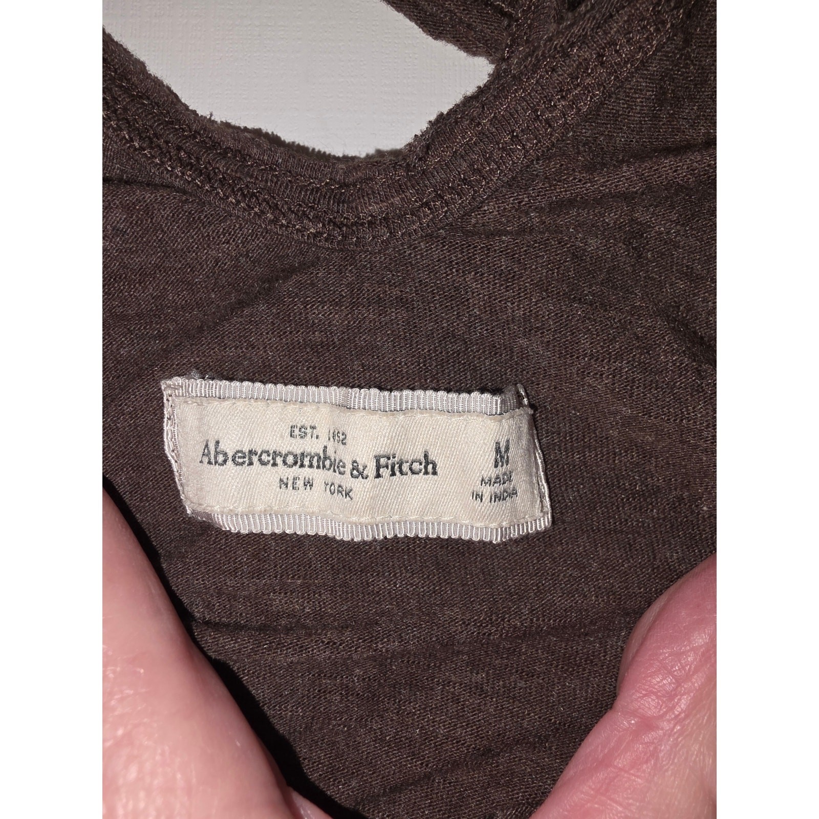 Vintage Abercrombie + Fitch Brown Beaded Y2k Tank Womens M Fairy Boho Festival