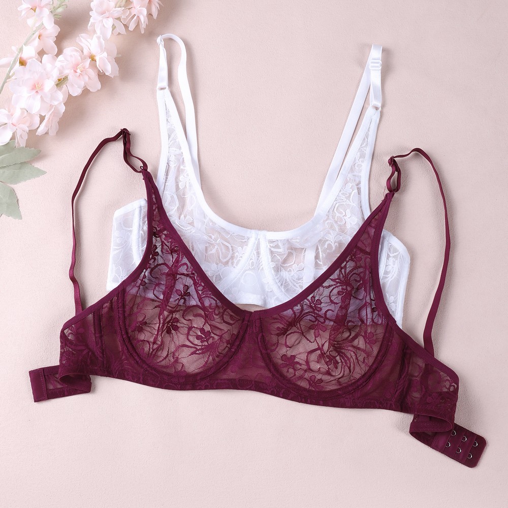 Unpadded Womens Bras Unlined Brassiere Sexy Lingerie Lace Bralette Hot Underwear