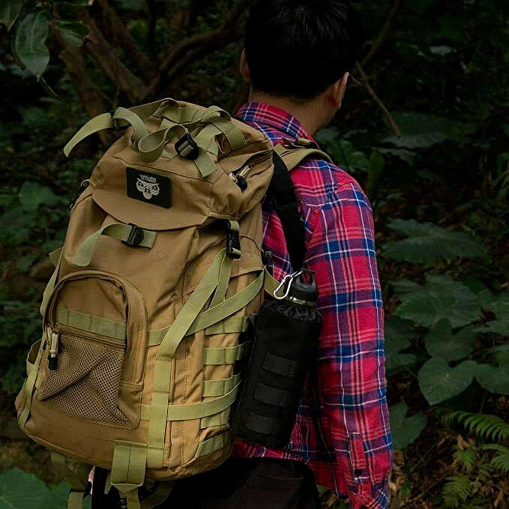 Outdoor Tactical Molle Water Bottle Bag Military Hiking Belt Holder Kettle Pouch