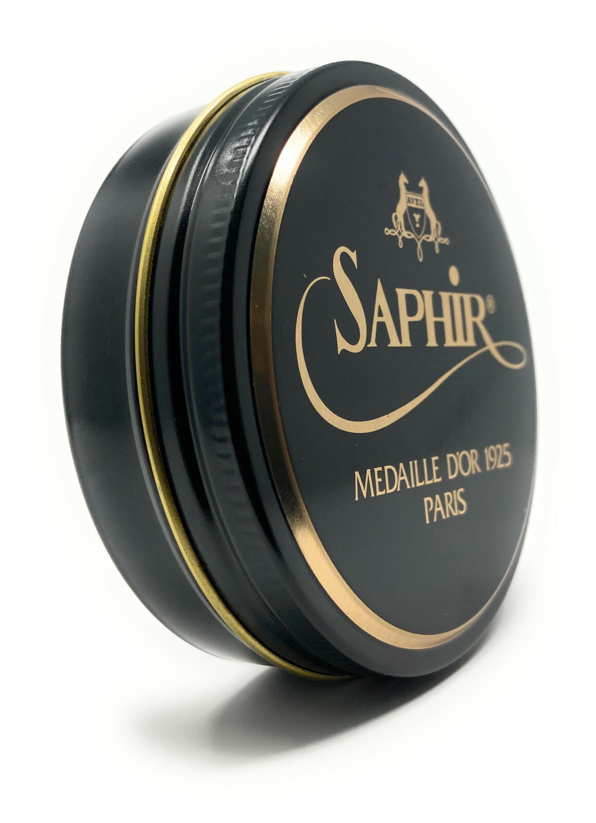 Black – Saphir Medaille d’Or Pate de Luxe Shoe Polish Wax – 100ml Tin