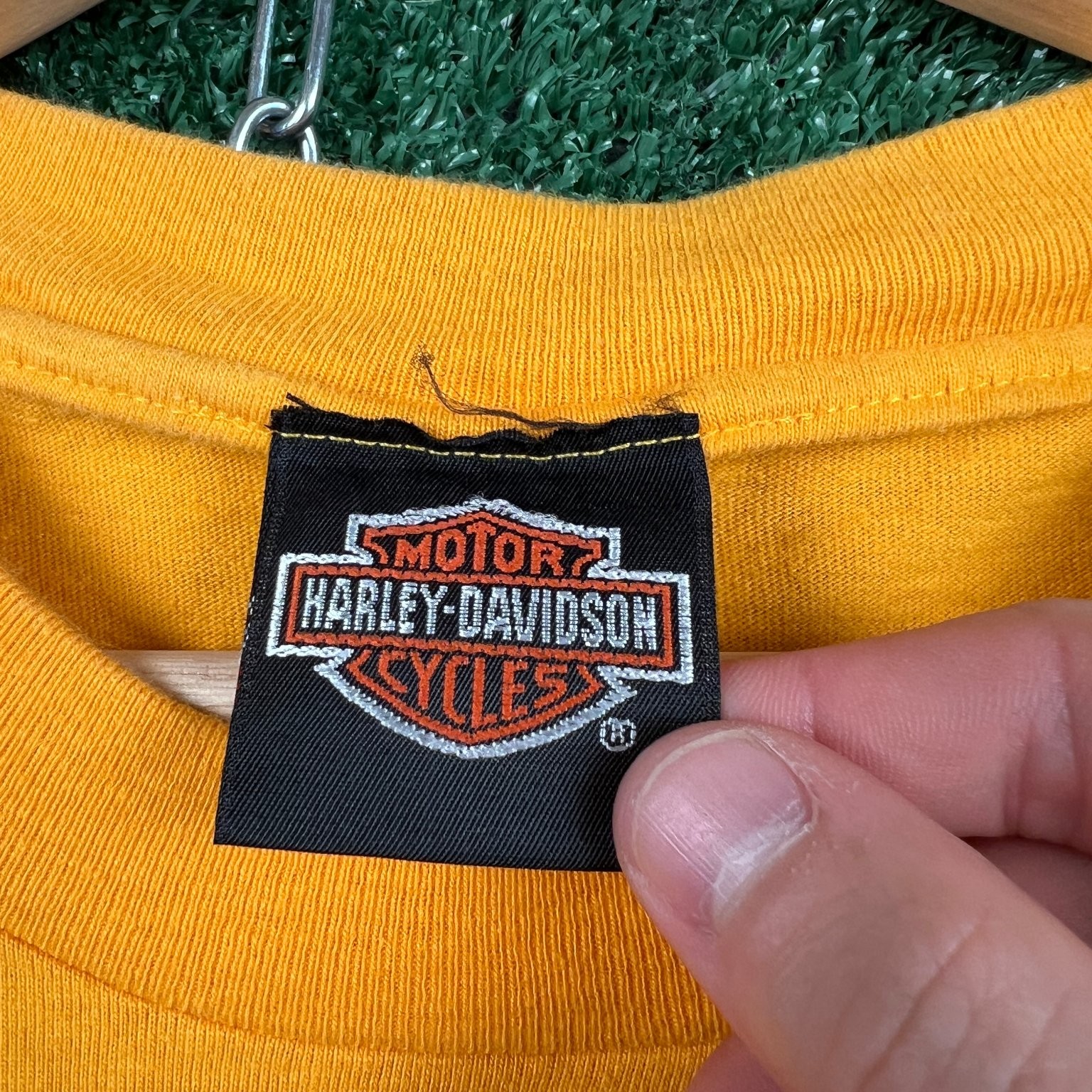 VTG Harley-Davidson T-Shirt Mens XL Yellow New Orleans Bourbon St Louisiana Y2K