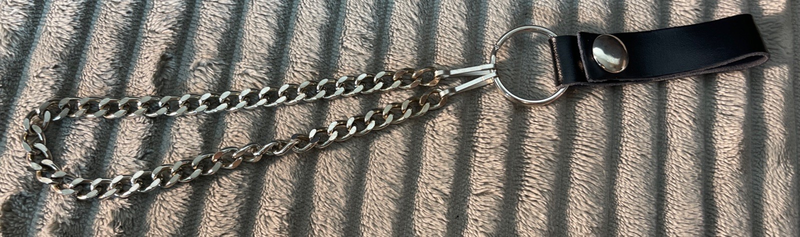 Vtg Replacement Wallet Chain Leather Belt Loop Strap 12” Chain Biker Trucker