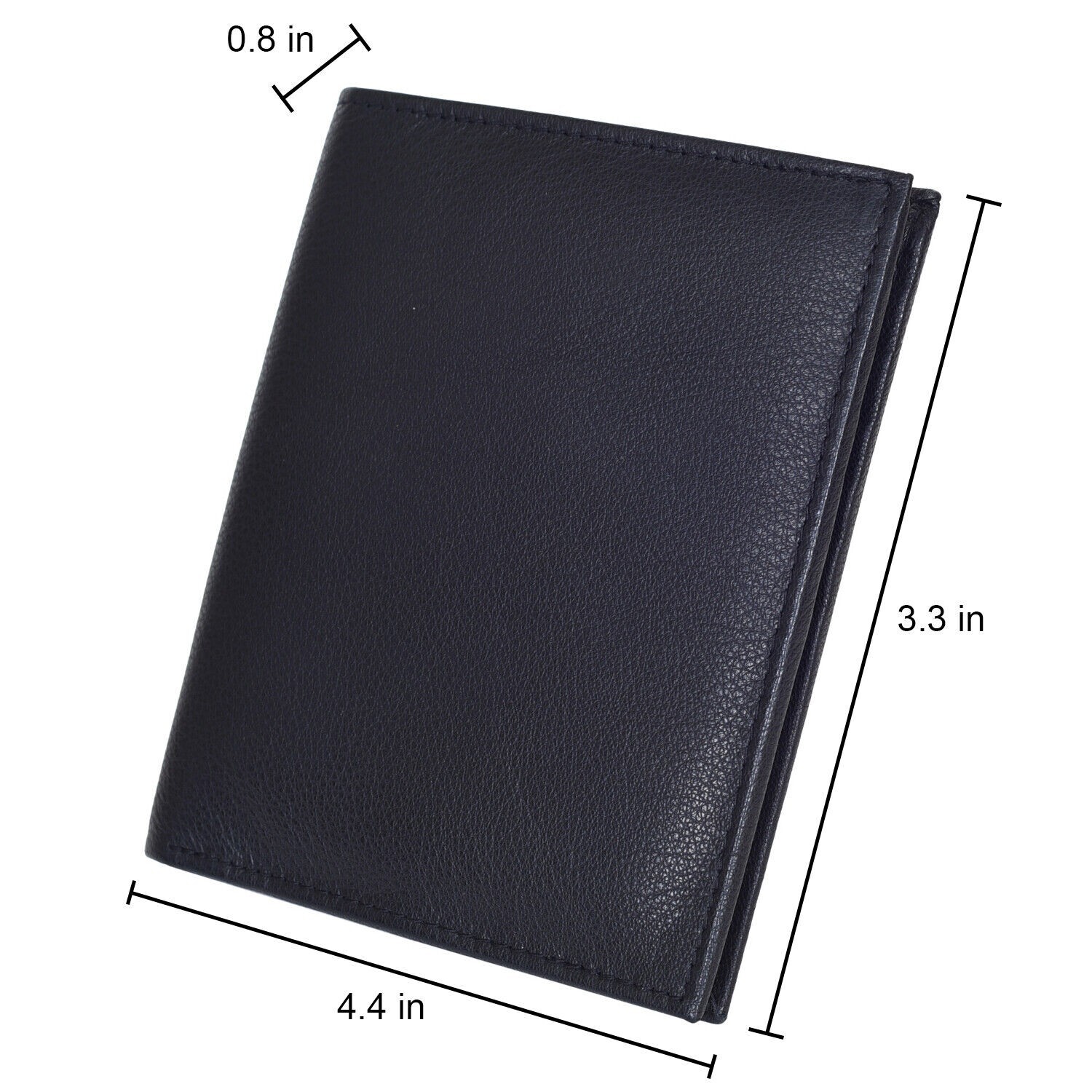 Leatherboss Genuine Leather Men RFID Slim Hipster Credit Card Bifold Wallet