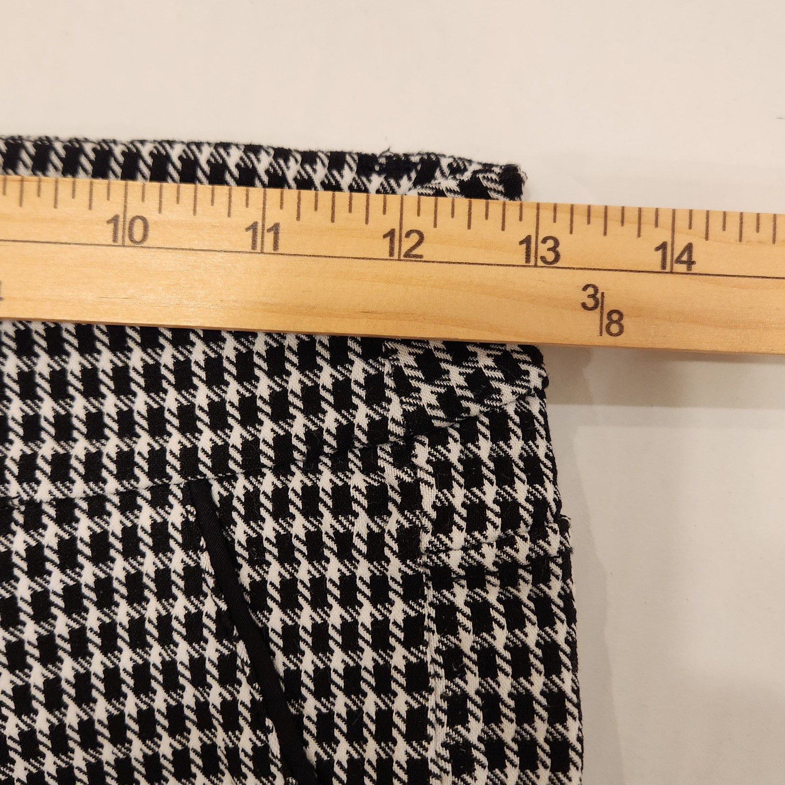 Chocolate USA Pants Women’s Large Black Checkered Stretch Ankle