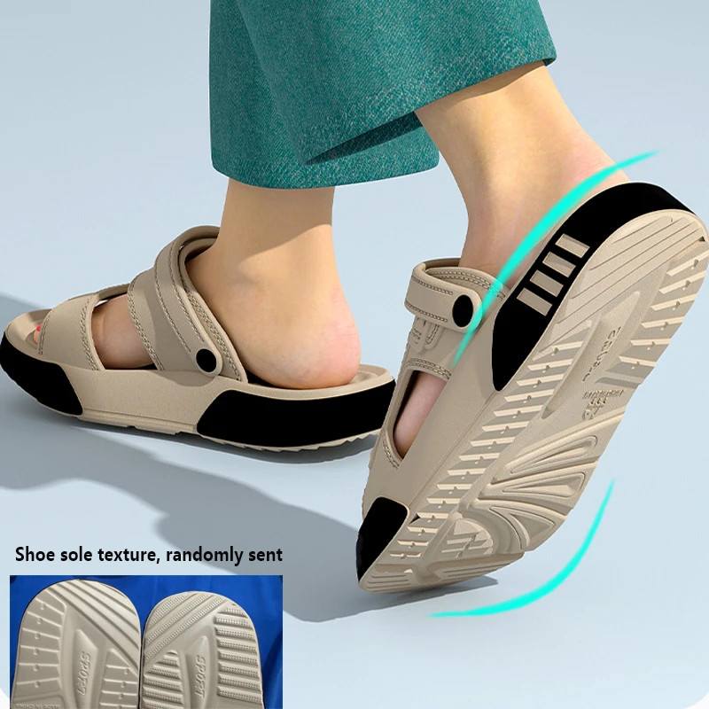 Men EVA Soft Platform Slide Slippers Indoor Outdoor Beach Sandals