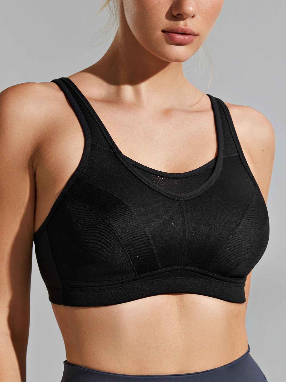 Wingslove Women’s Sports Bra High Impact Support Wirefree Plus Size Yoga Gym Top