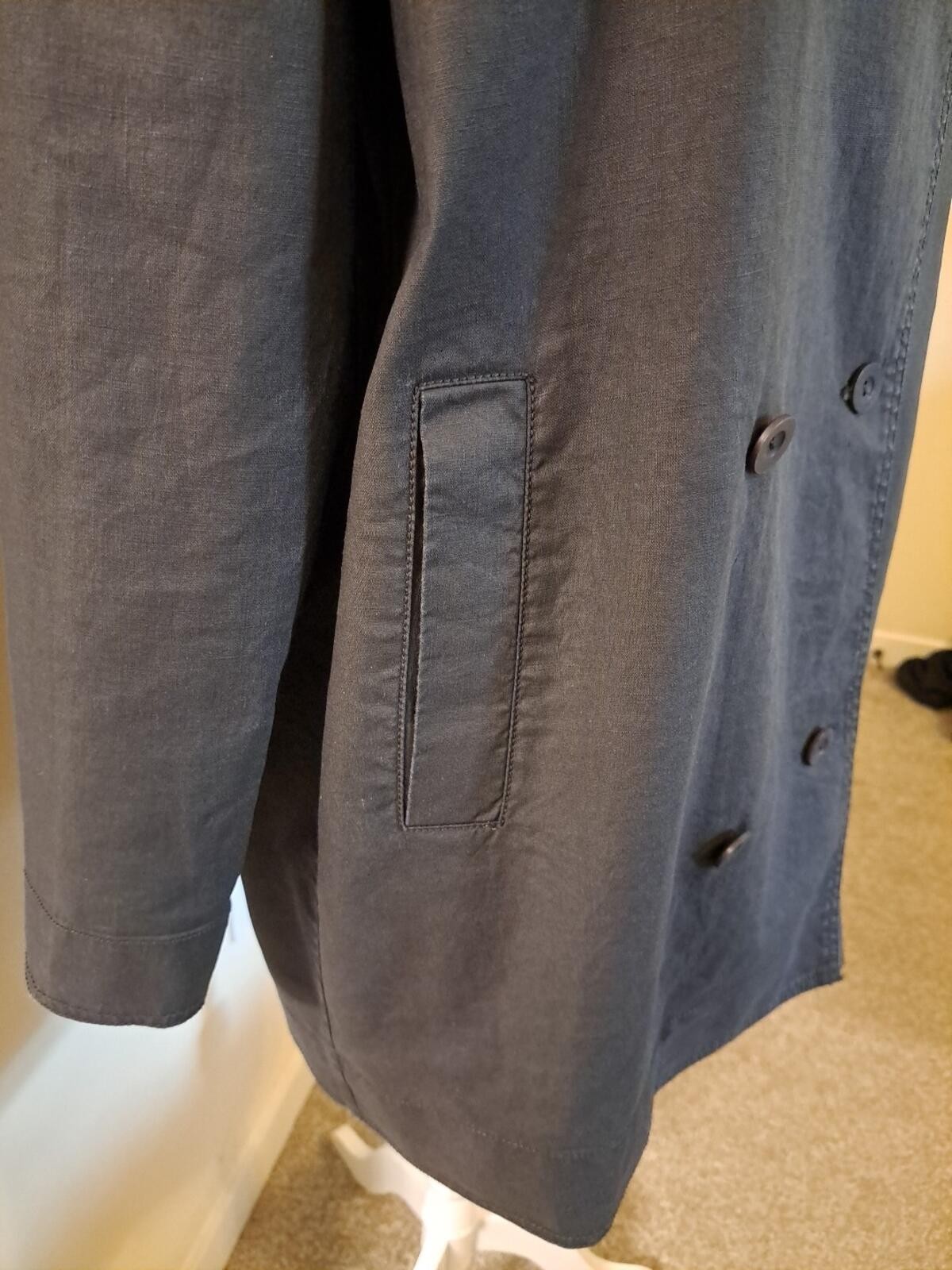 EILEEN FISHER 100% LINEN UNLINED JACKET SIZE S EUC Returns Accepted