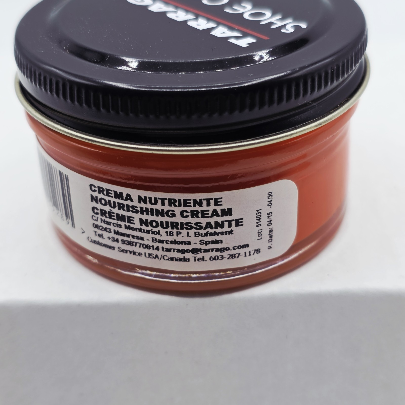 Tarrago Shoe Polish # 28 Red Orange Cream Leather Protector 1.76 oz. 50ml Boot
