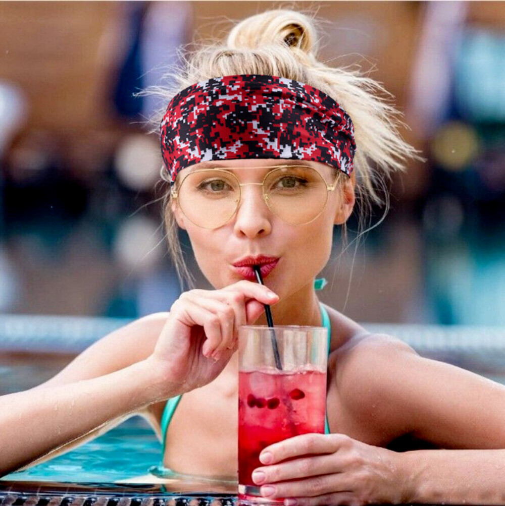 Stretch Sweatband Wide Headband Yoga Gym Run Head Wrap Head Band for Women Gift