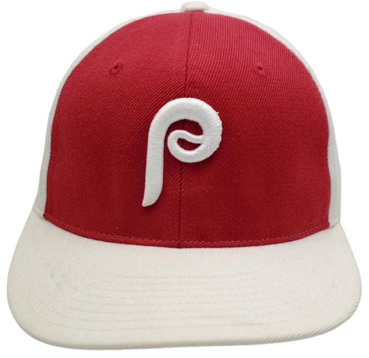 Philadelphia Phillies Fitted Hat 1981 Logo 2-Tone White/Maroon