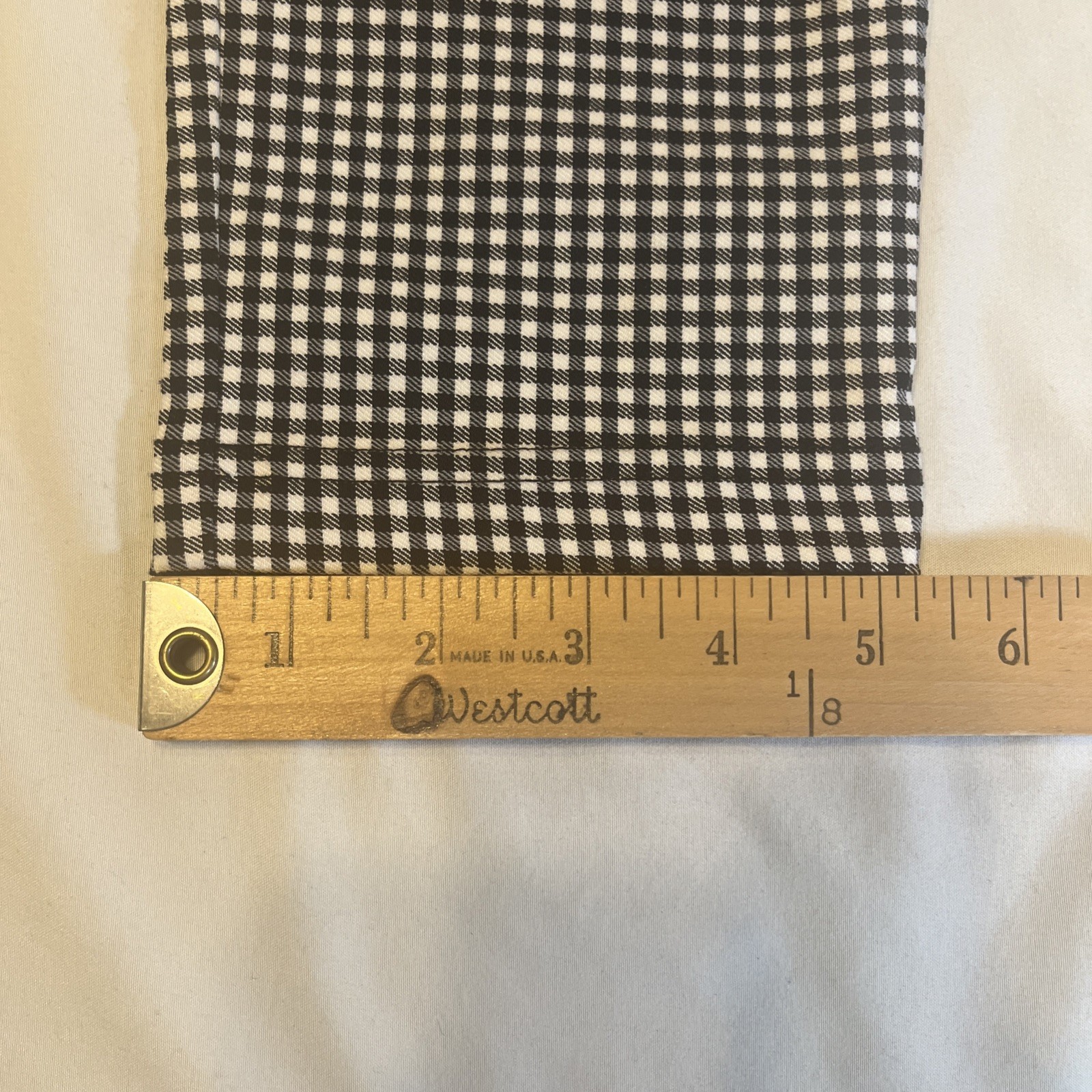 Calvin Klein Womens Pants Size 4 Black White Checker Stretch Career Slim Fit
