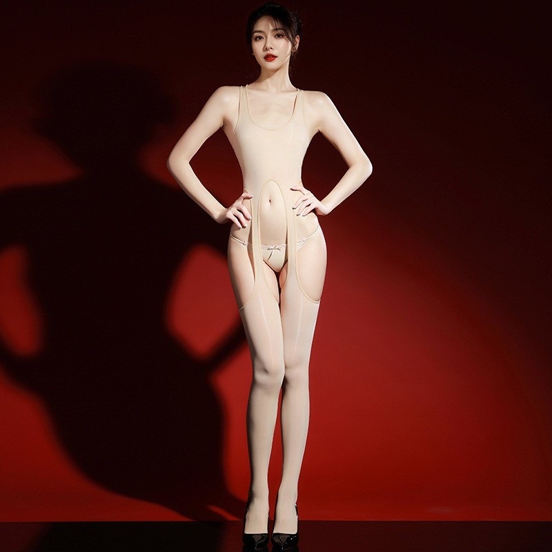 5D Ultra Sheer Shiny Oil Glossy Bodystocking Stockings Hollow Pantyhose Tights
