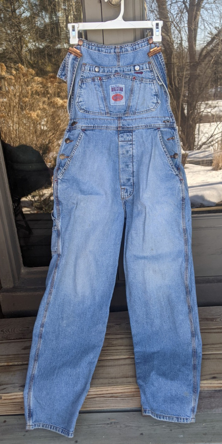 Vintage 90’s Big Star Adjustable Denim Overalls Dungarees Women’s Unisex M