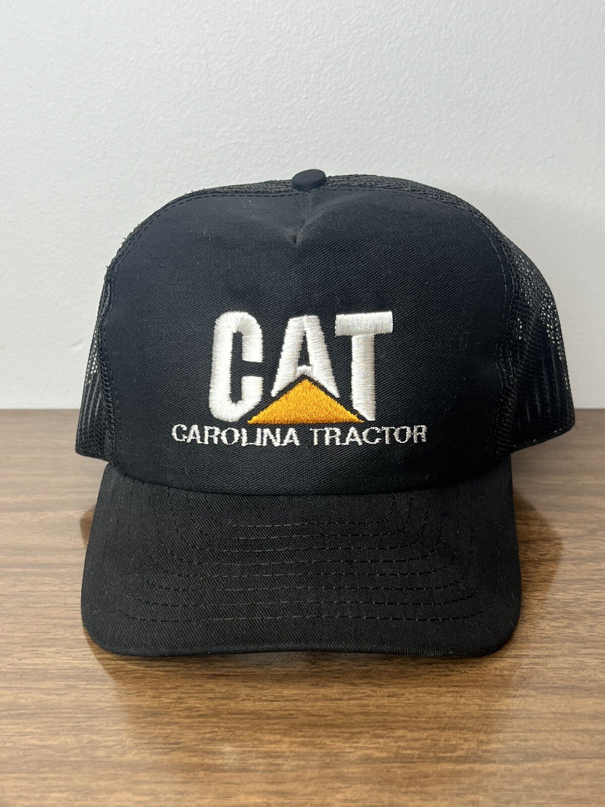 Vtg CAT Caterpillar Carolina Tractor Hat Louisville Mfg SnapBack Trucker Hat Cap