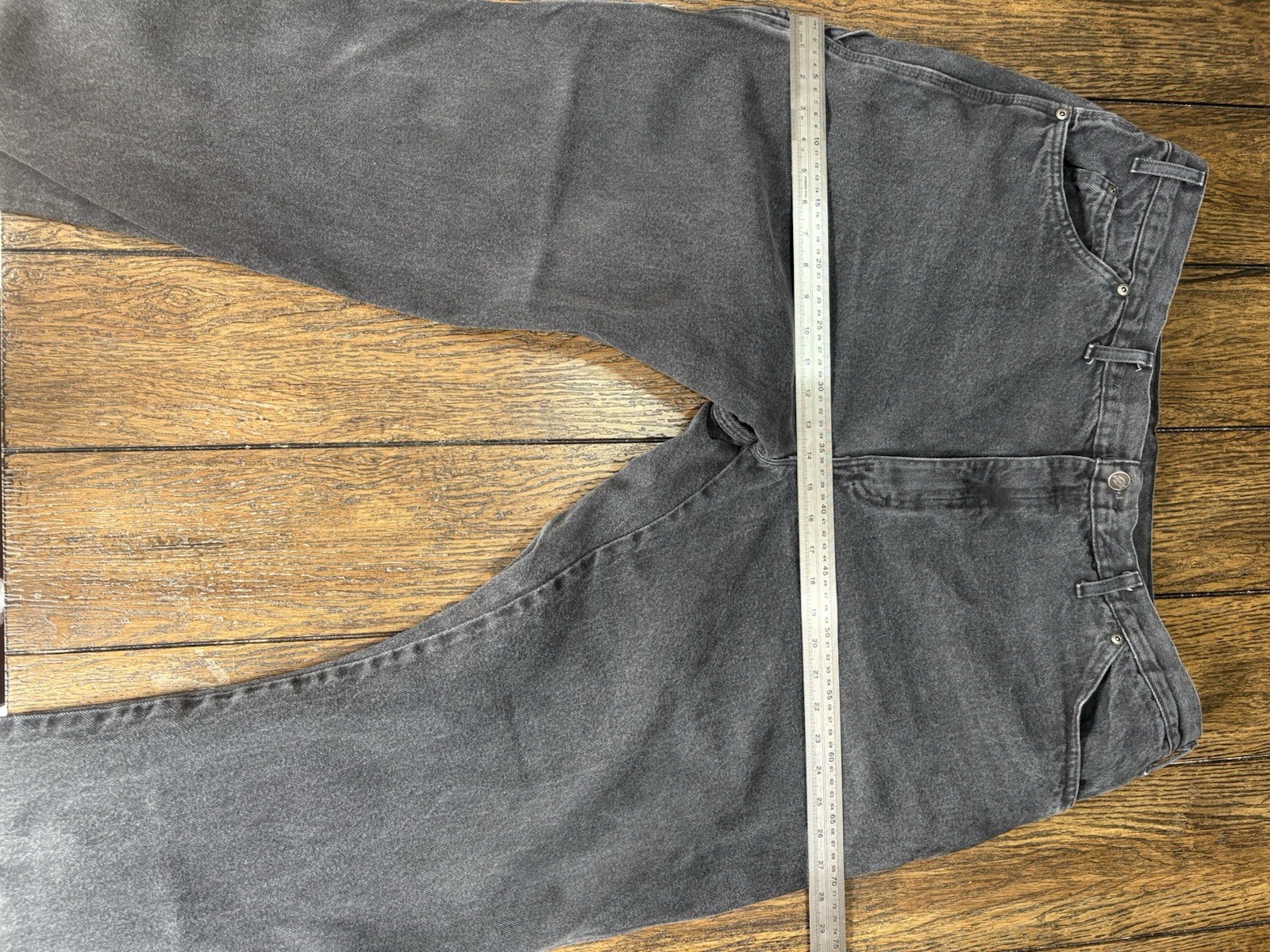 Dickies Men’s black Denim Jeans Dark Wash Relaxed Fit Straight heavy Sz 44×32