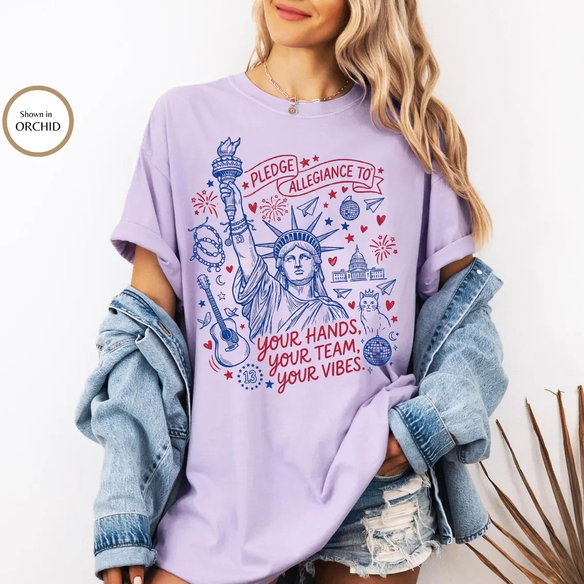 Patriotic Music Lover Shirt Retro 4th of July Band Fan Graphic Tee Gift Tee