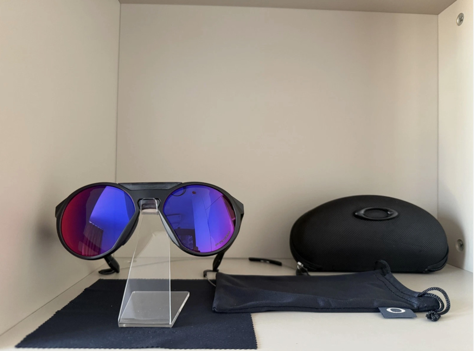 Oakley OO9440 Clifden Sunglasses Matte Black Frame Violet Purple Lens