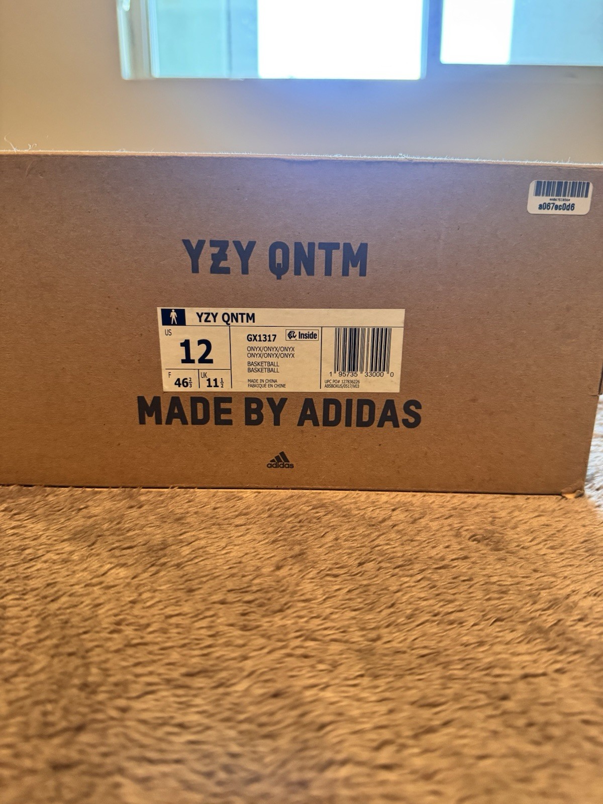adidas Yeezy Quantum QNTM Onyx GX1317 Men’s Mid Top Basketball Sneakers