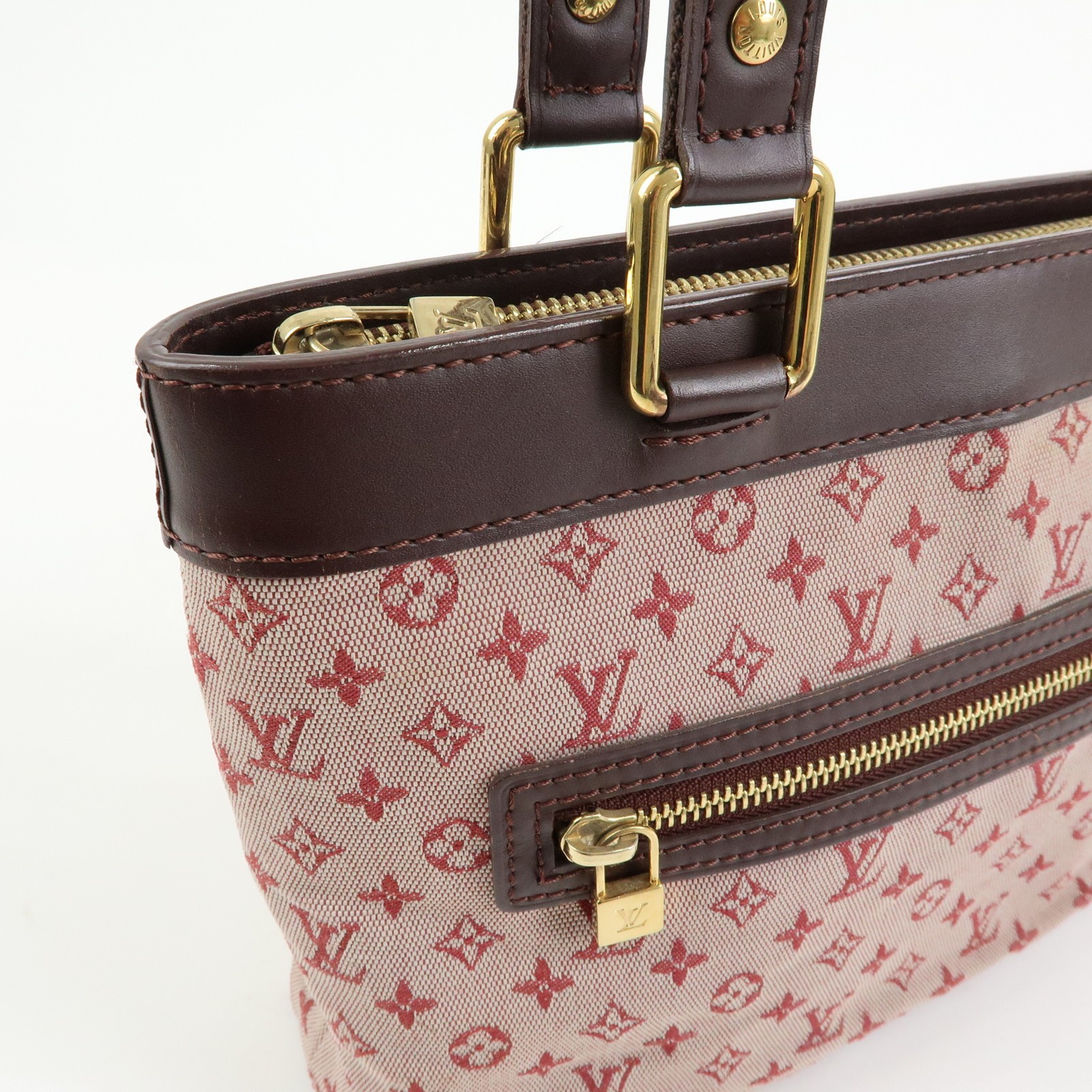 Louis Vuitton Monogram Mini Lucille PM Hand Bag Cerise M92678 Authentic Used F/S