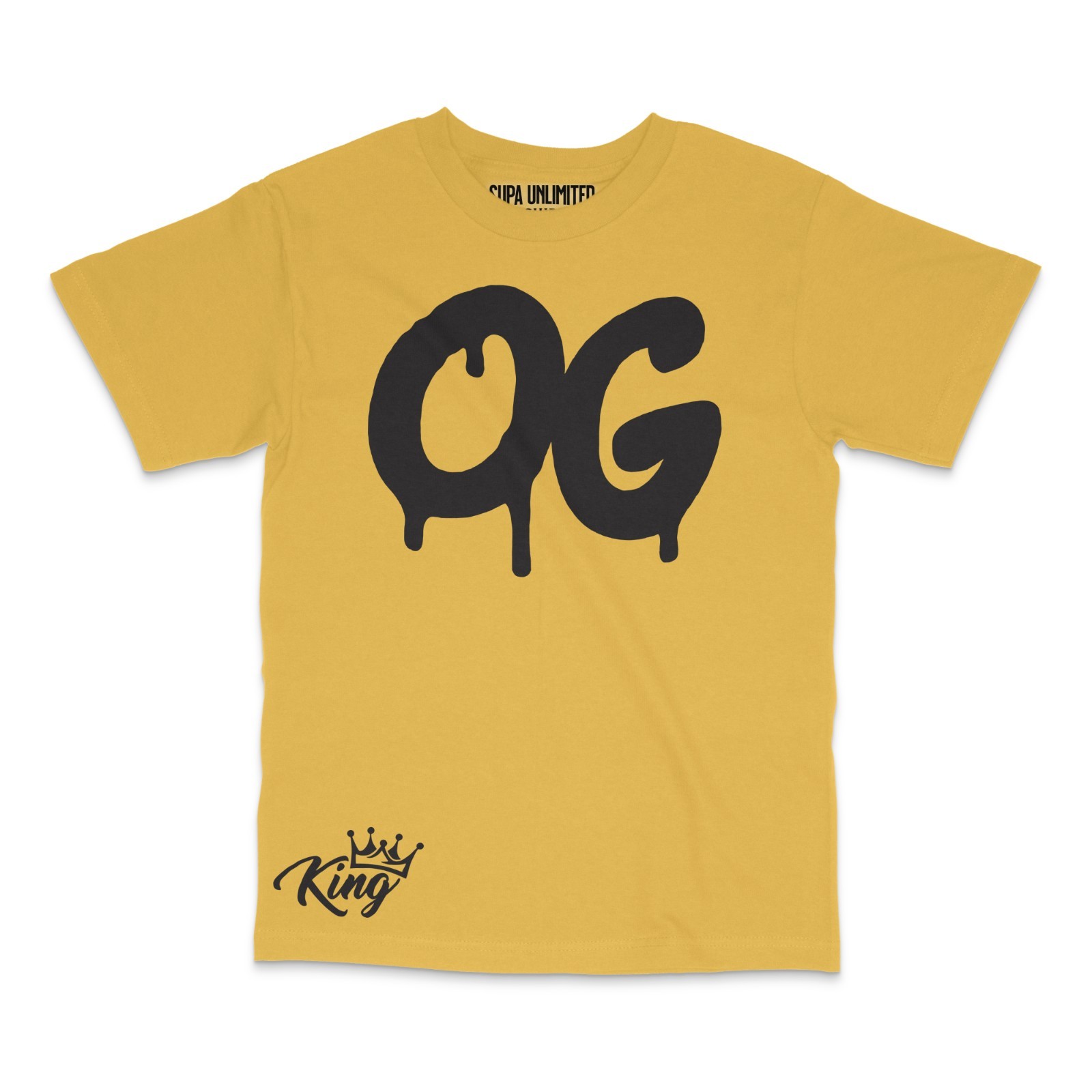 Urban Hip Hop Design Style Black Men’s T Shirt OG King Graffiti Graphic Tees