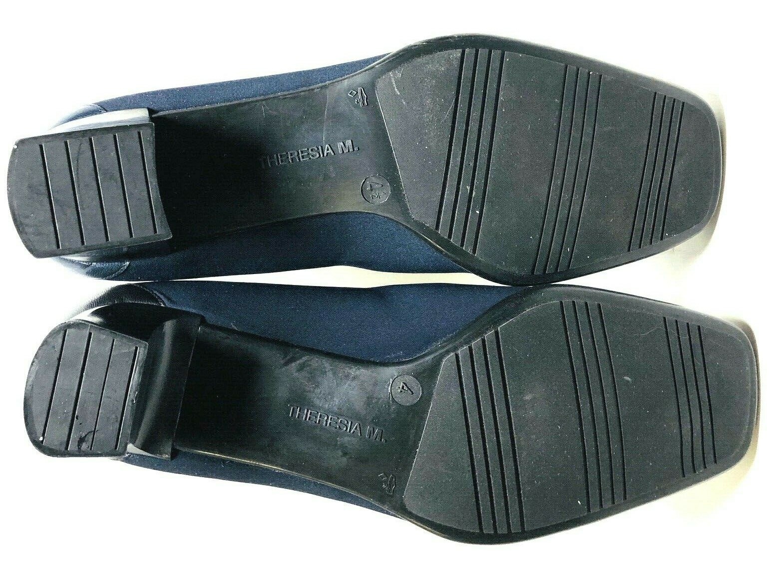 Theresia M. Celeste Lea Fabric Comfort Shoes Blue UK 4.5 US 6.5 G Low Heels New