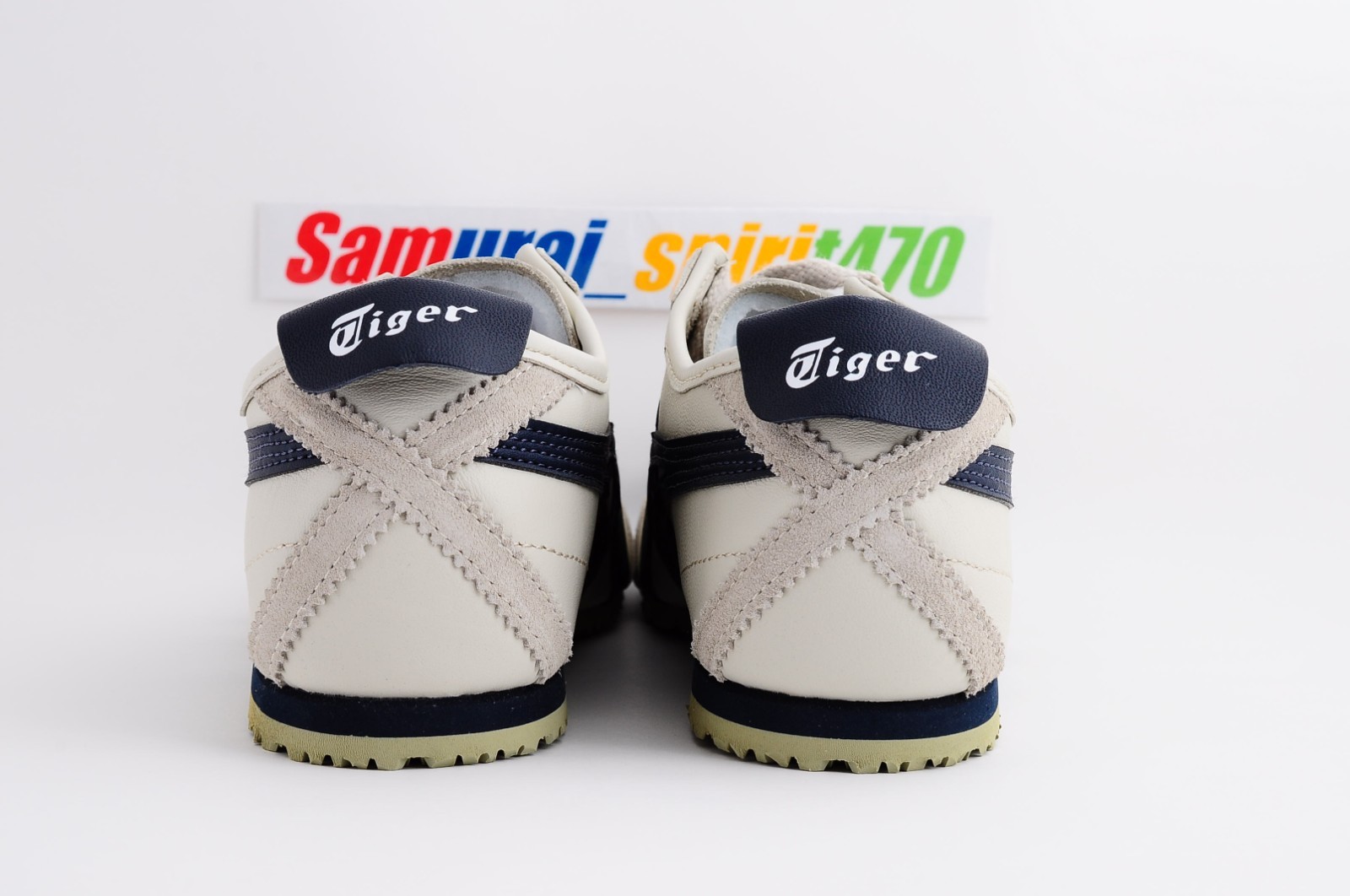 Onitsuka Tiger Genuine MEXICO 66 1183C102 BIRCH /PEACOAT US Buyer No Import duty