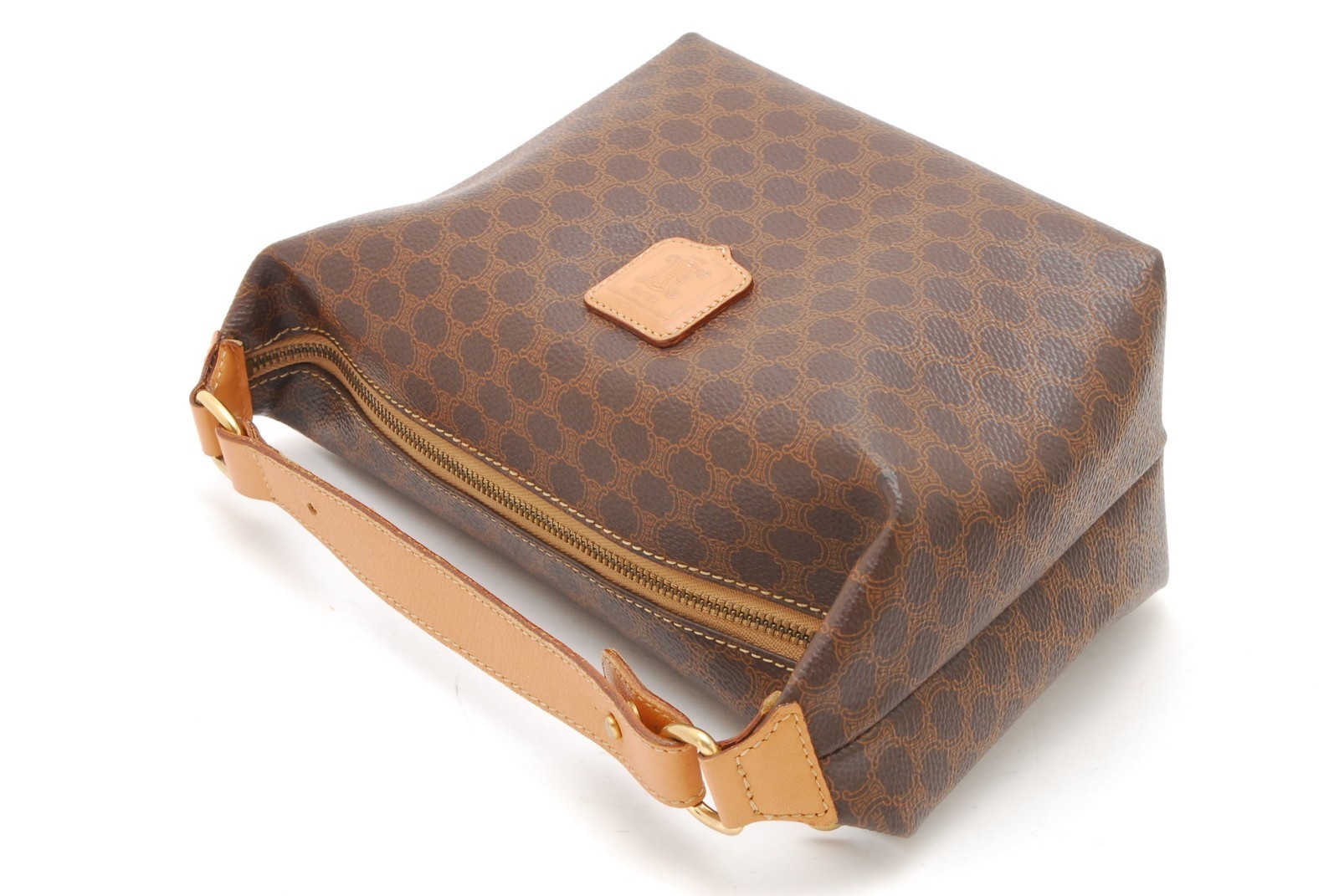 CELINE Macadam Accessory Pouch PVC Leather Hand Bag Purse Authentic #1144