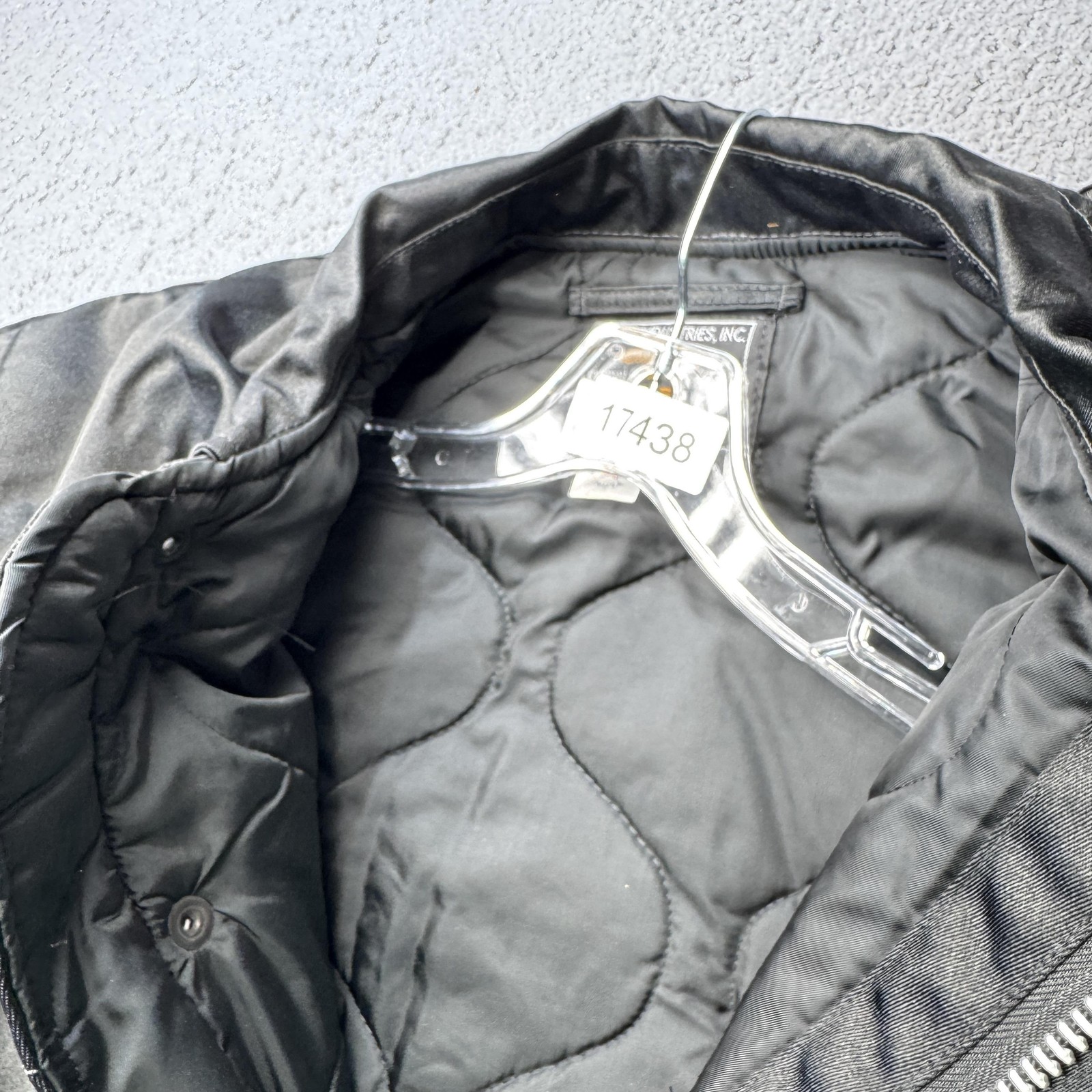 Alpha Industries Jacket Mens 46 Black Puffer Military Tactical Coat USA Made