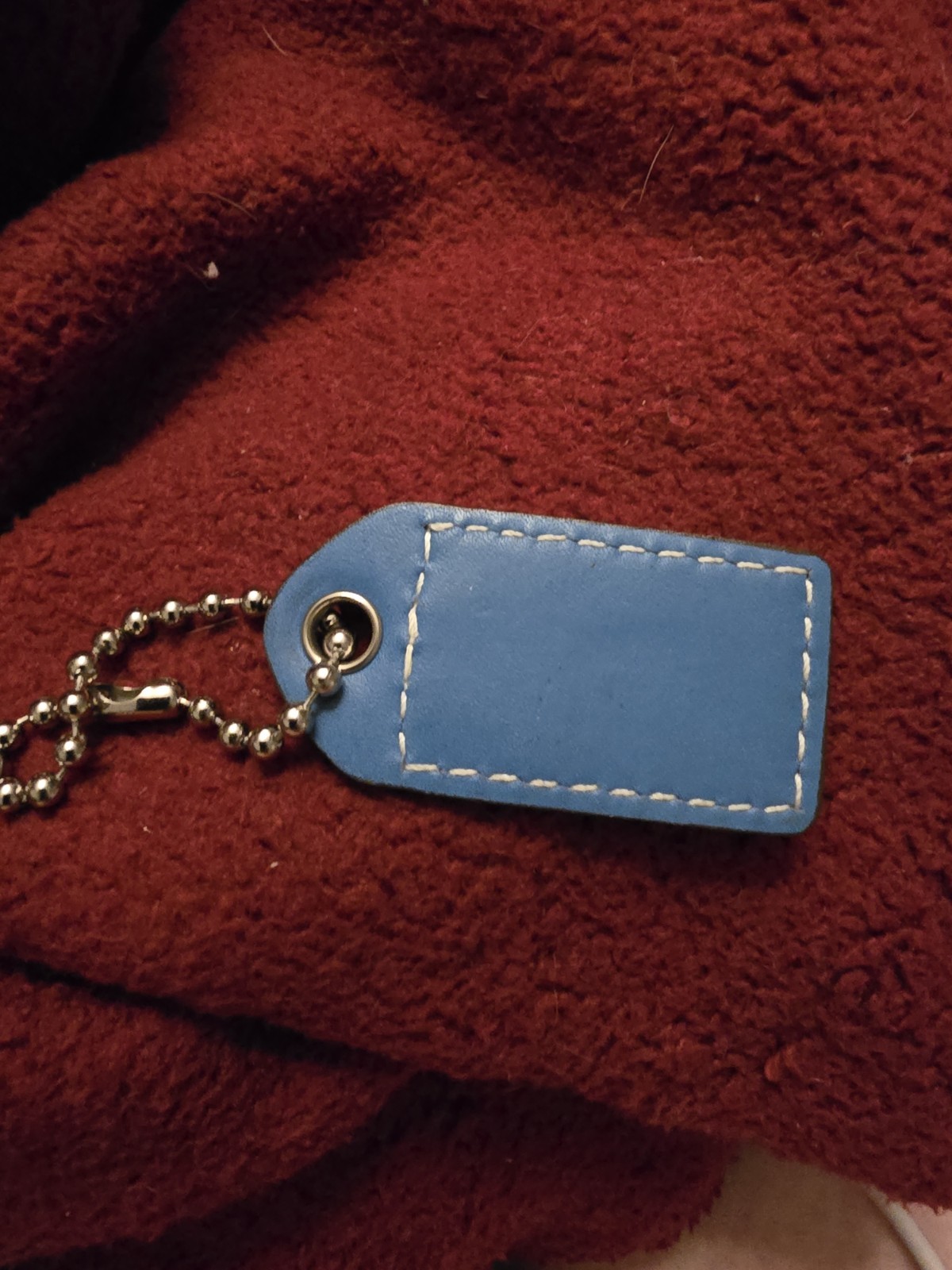 Coach 2 Tone Green Blue Tag Keyfob Bag Tag Charm Keychain Hangtag