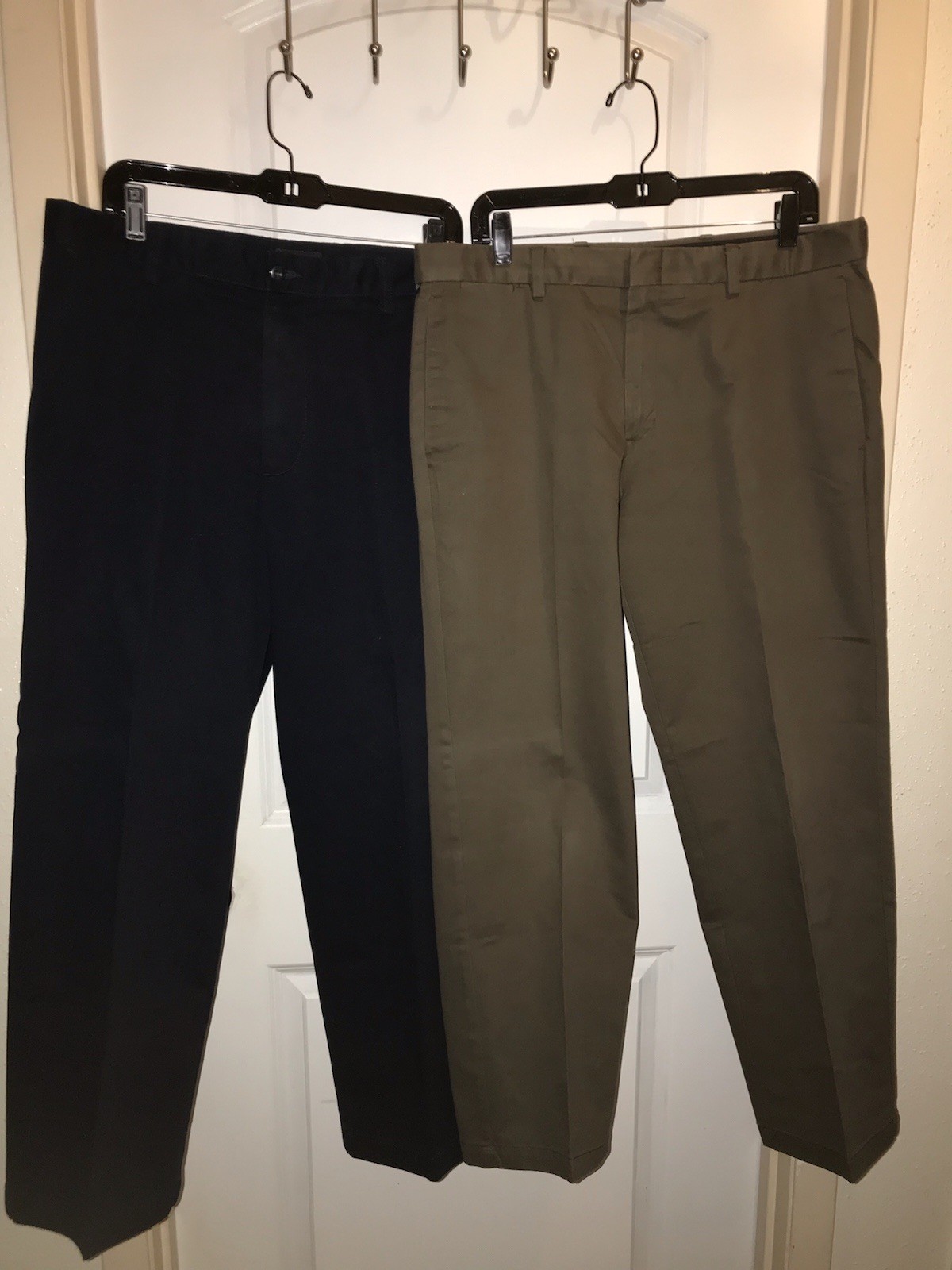 Dockers Mens Chino Pants Lot of 2 Brown Navy Blue Size 36×29 Stain Defender