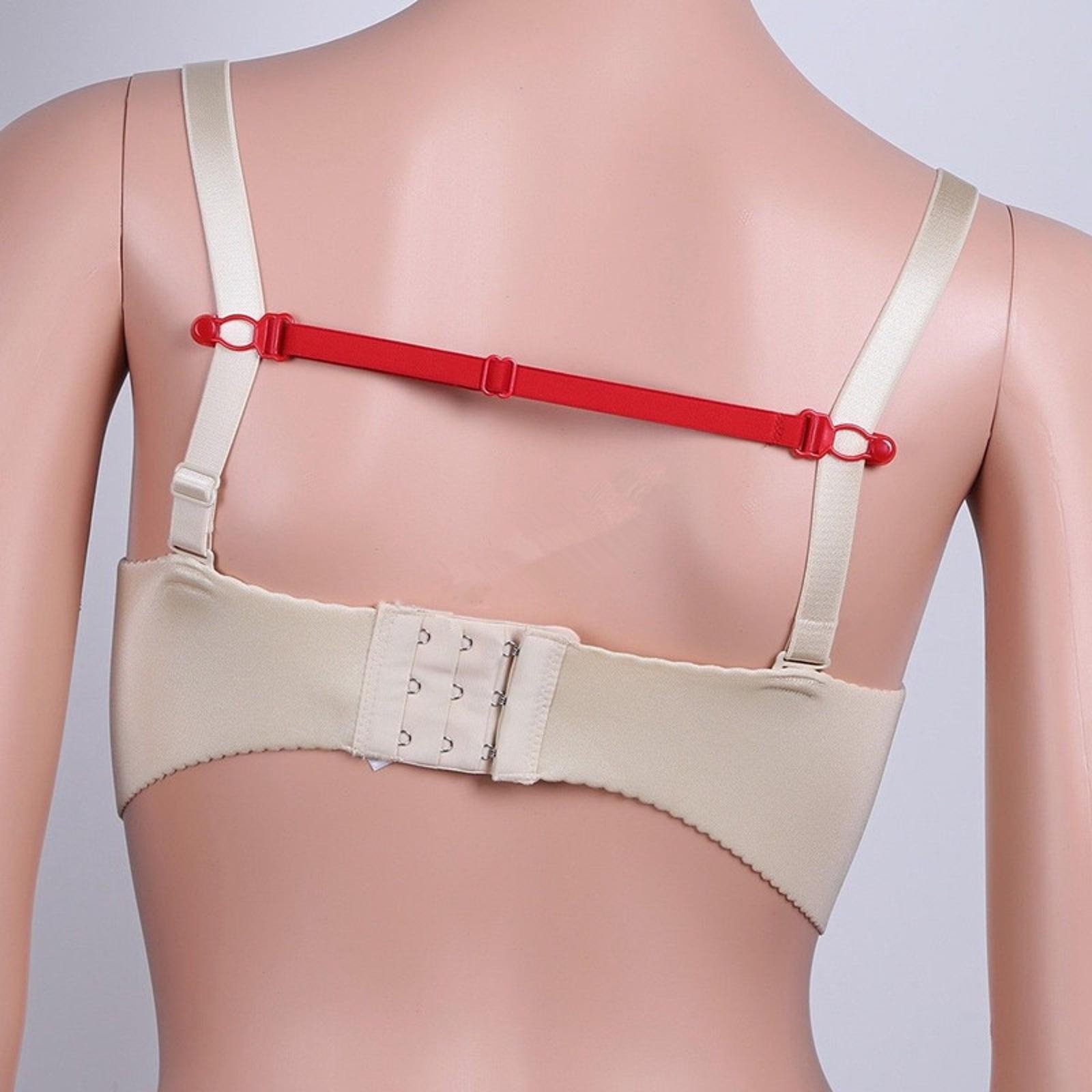 5pcs Women Elastic Band Non-Slip Adjustable Bra Straps Holder with Clip F