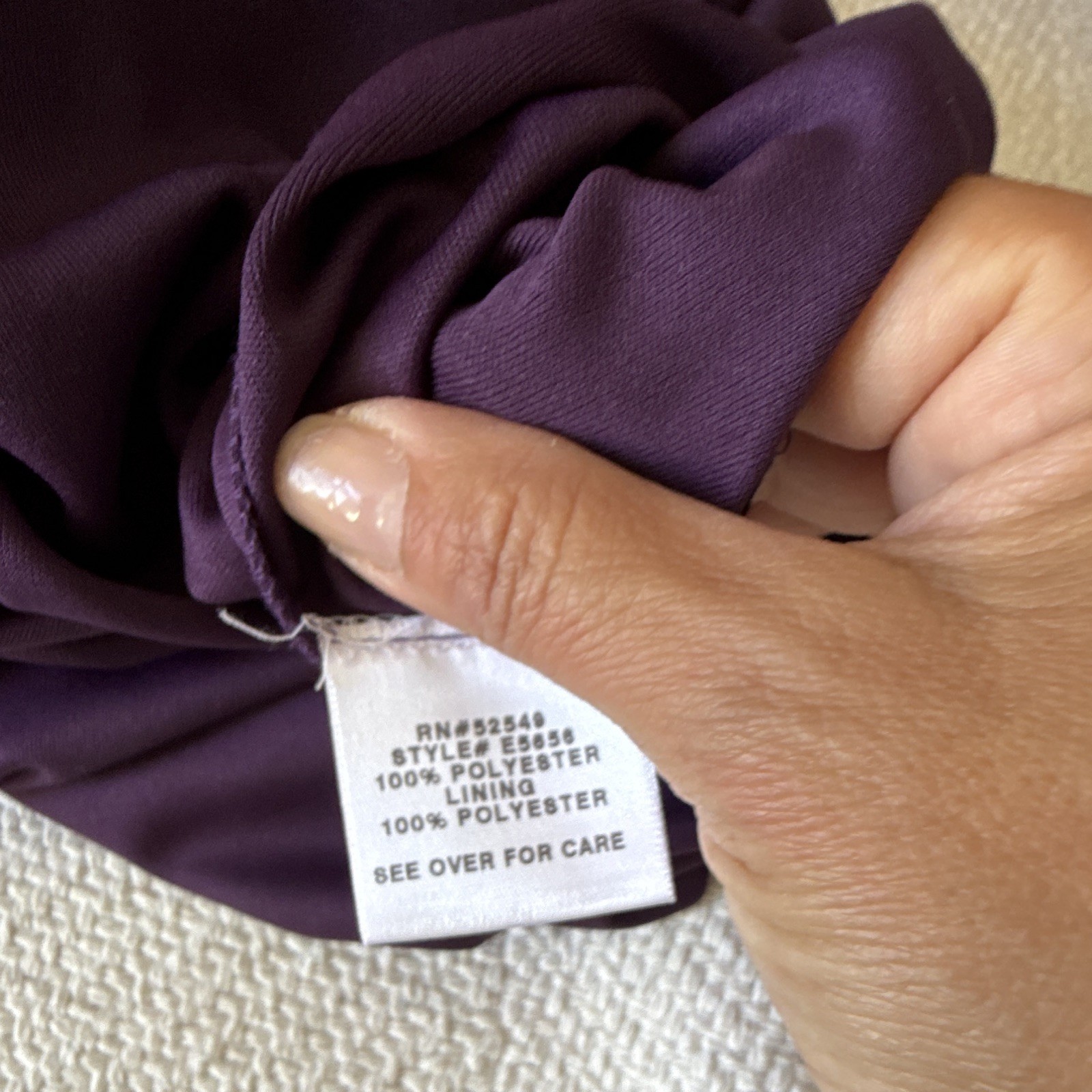 Laundry by Shelli Segal Women’s Purple One Shoulder Ruched Beaded Midi Dress 2