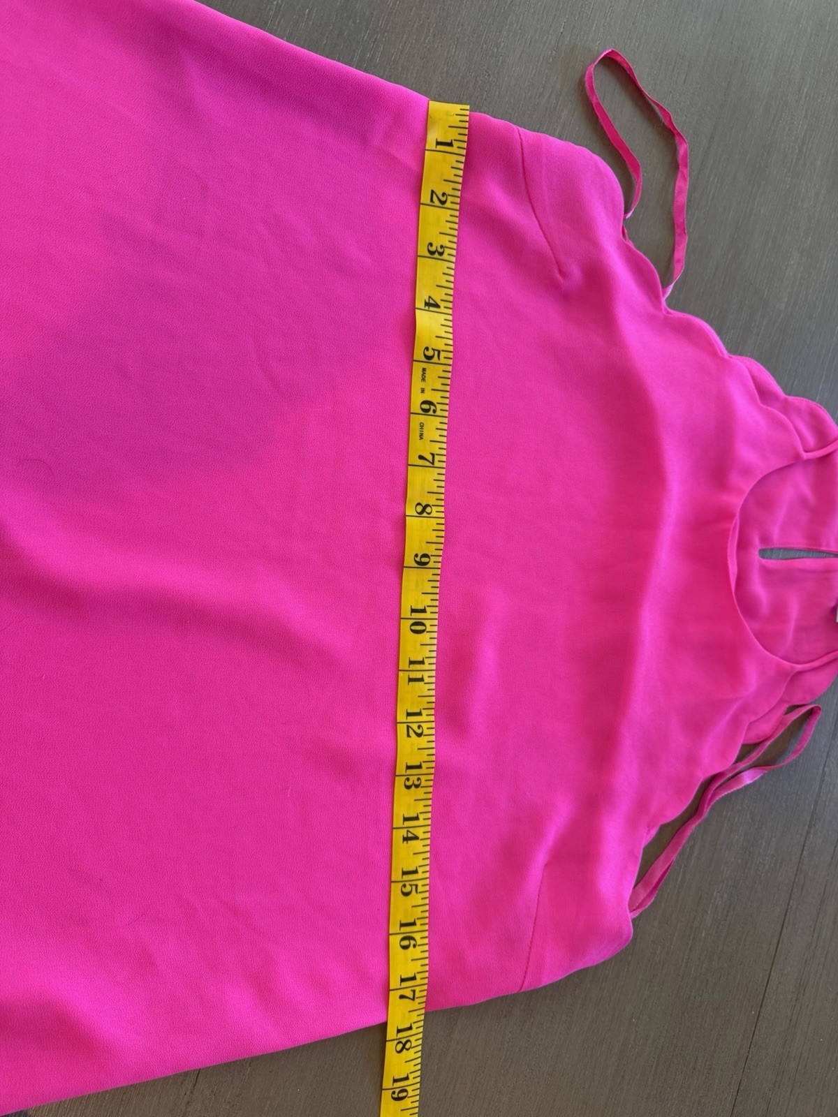Naked Zebra Pink & Yellow Chiffon Spaghetti Strap Cami Blouse Women’s Small Lot