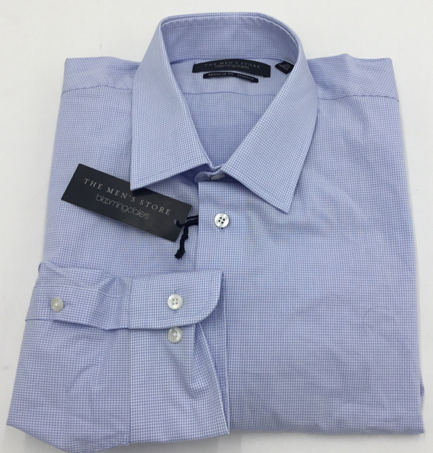 The Men’s Store Bloomingdale’s Regular fit Shirt, Blue, (15.5 in, 32-33)