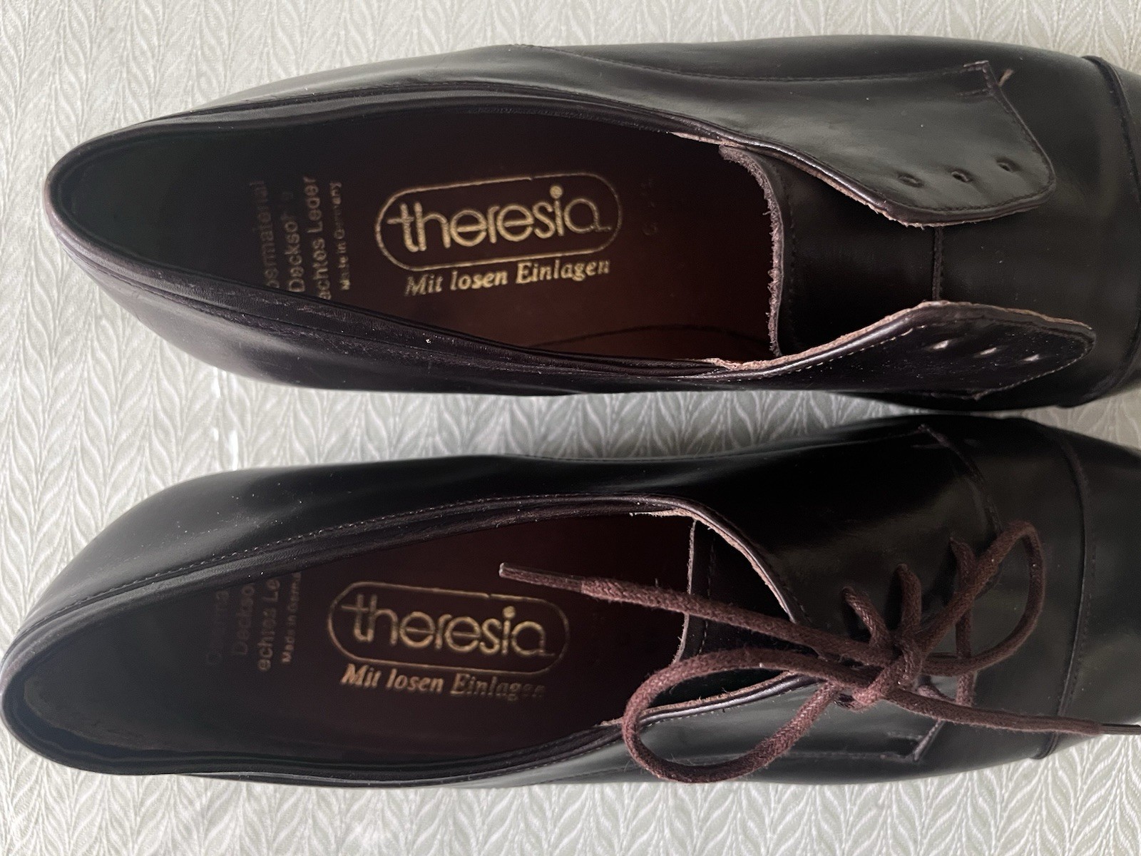 New Leather Dark Brown Made in Germany Theresia Women Shoes Sz 6.5
