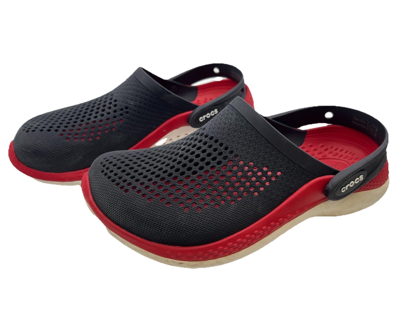 Crocs LiteRide 360 Clog Black Red, Men 4 Women 6, Water Comfort Slip On. EUC