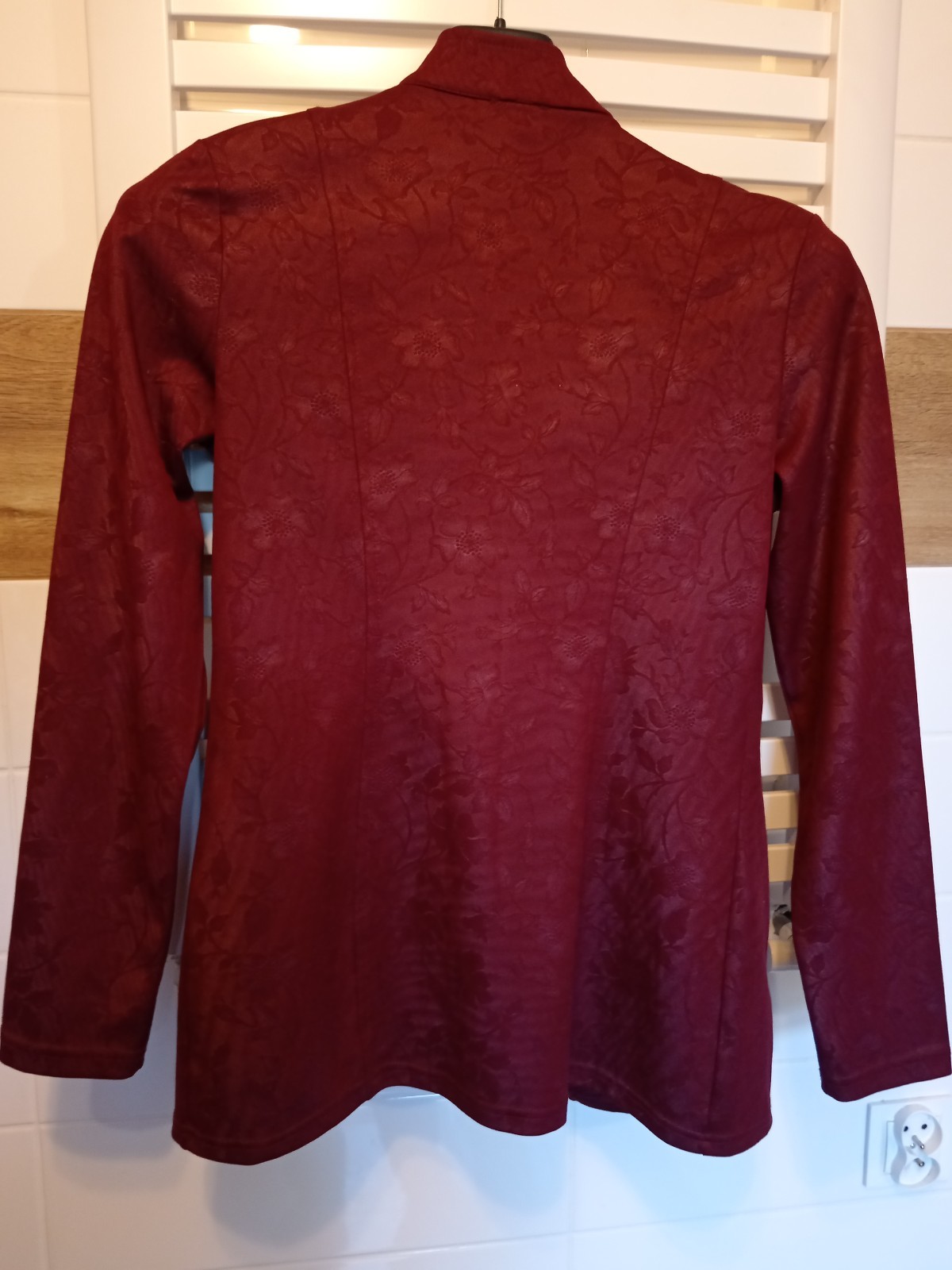 MBA Unikat Mode Bis Associes Paris Made in France burgundy vintage retro jacquar