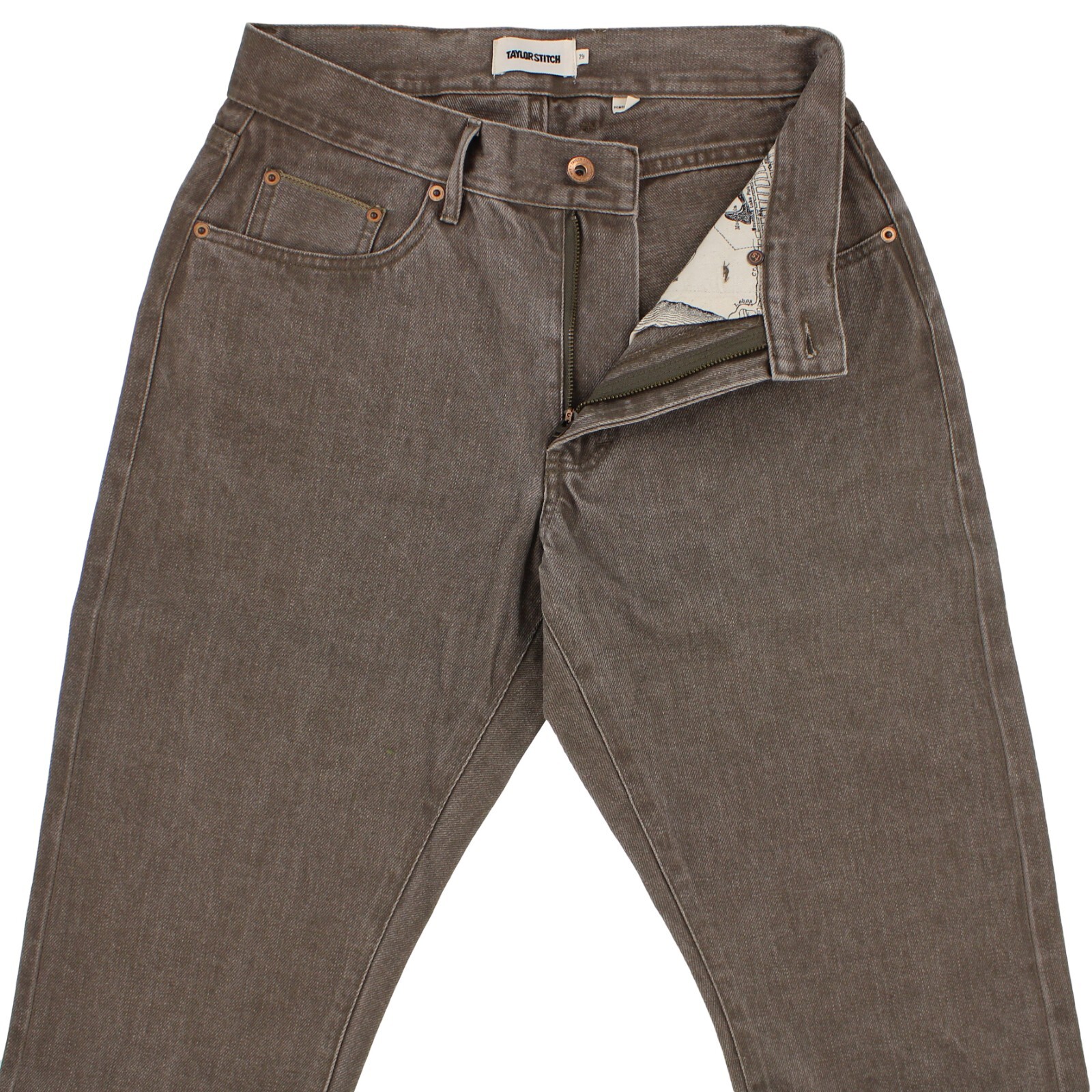 Taylor Stitch Men’s Democratic All Day Pant Mid Rise Tailored Fit Selvage Denim