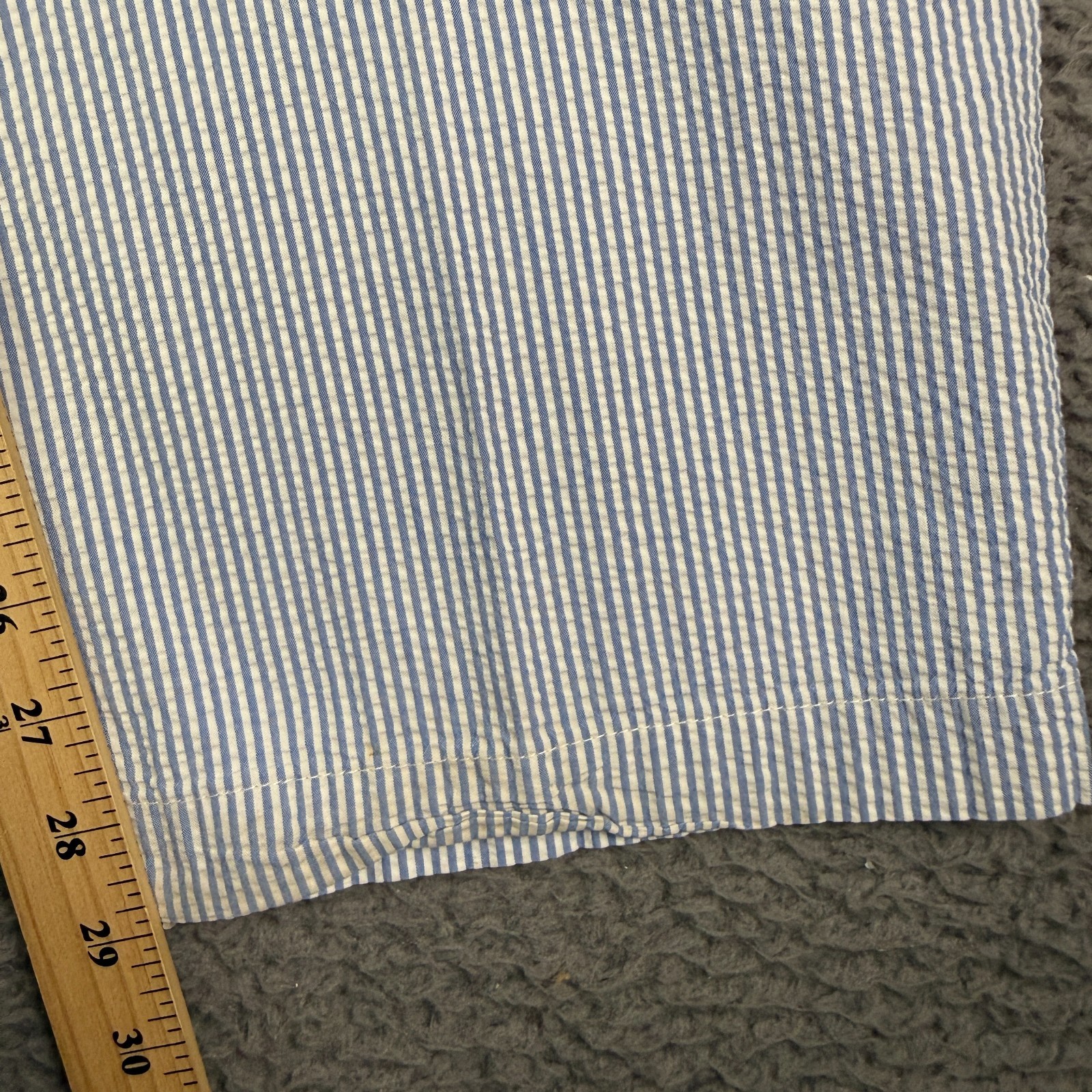 Vintage Polo Ralph Lauren Seersucker Pants Mens 40×30 Blue Striped Pleated